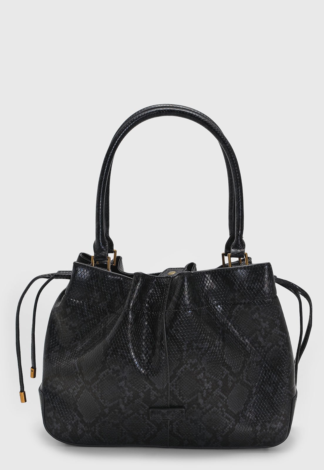 Bolsa Média Feminina Santa Lolla Cobra Preta