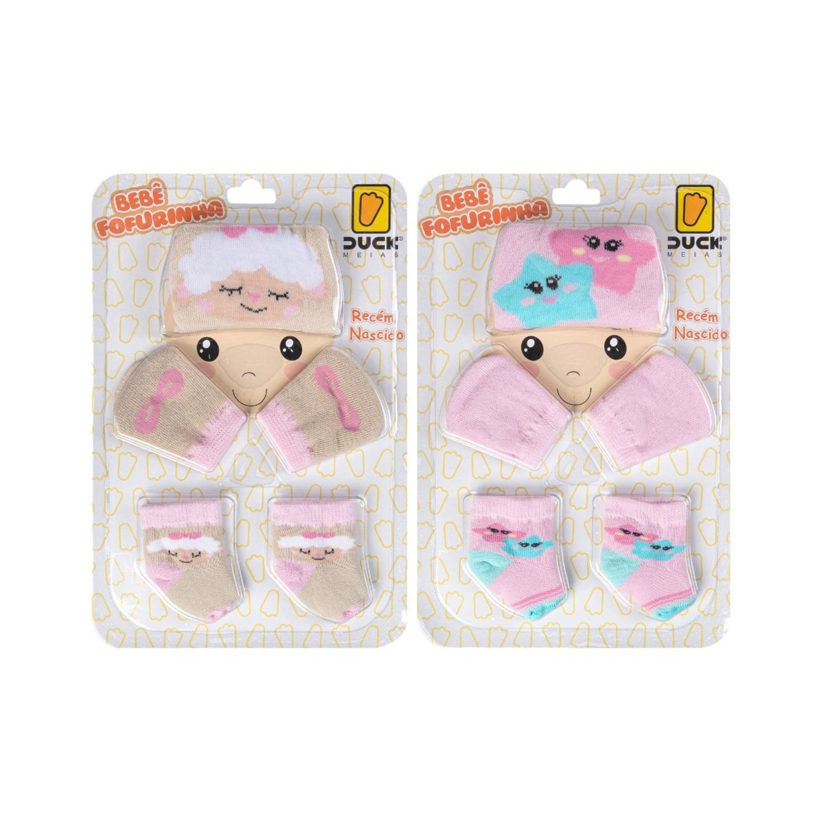 Infantil - Kit 2 conjunto enxoval toca luva e meia recém nascido , conjunto fofo, ideal para usar em qualquer momento