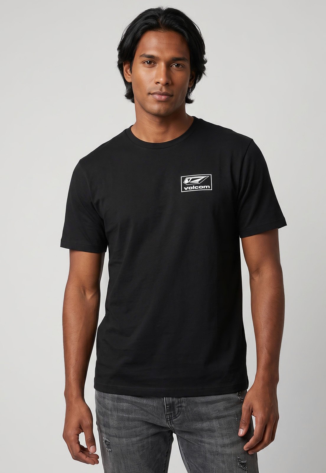 Camiseta Masculina Volcom Silk Mod Stone Preto