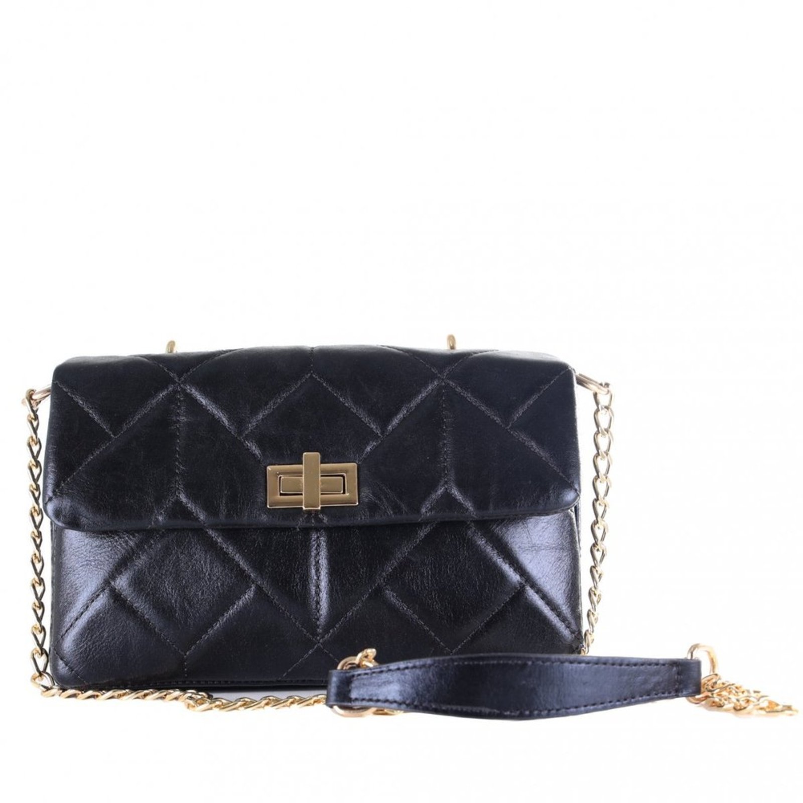 Bolsa Feminina Zariff Tiracolo com Alça em Corrente 178 Zariff Preto