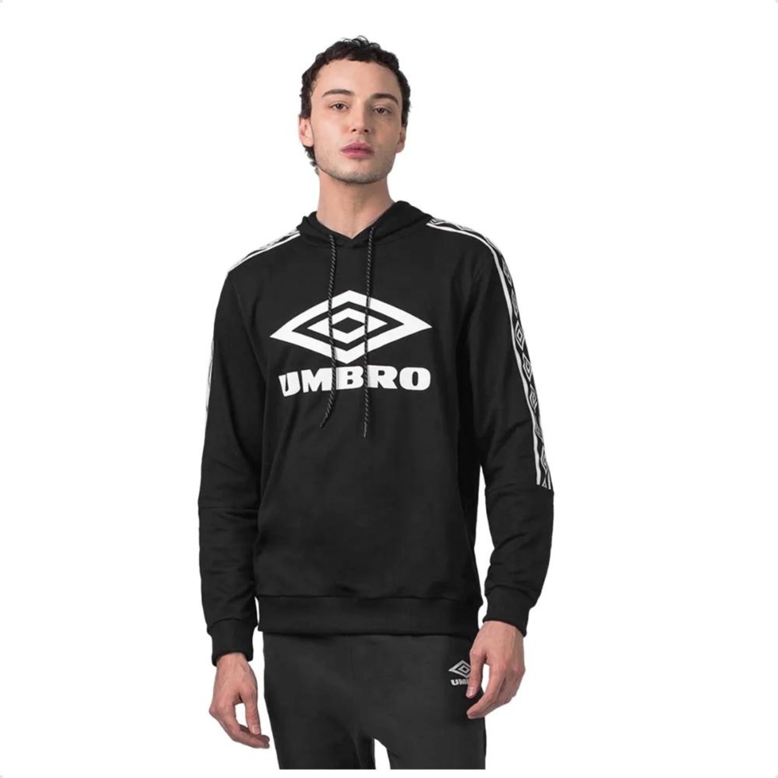 Blusa Moletom Umbro Tradicional Club Masculino Preto