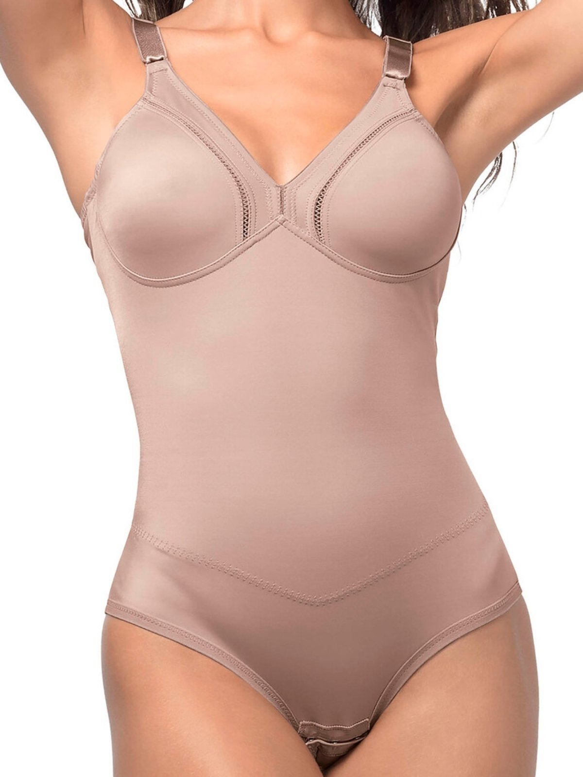 Body Feminino Modelador Demillus 98908 Bege