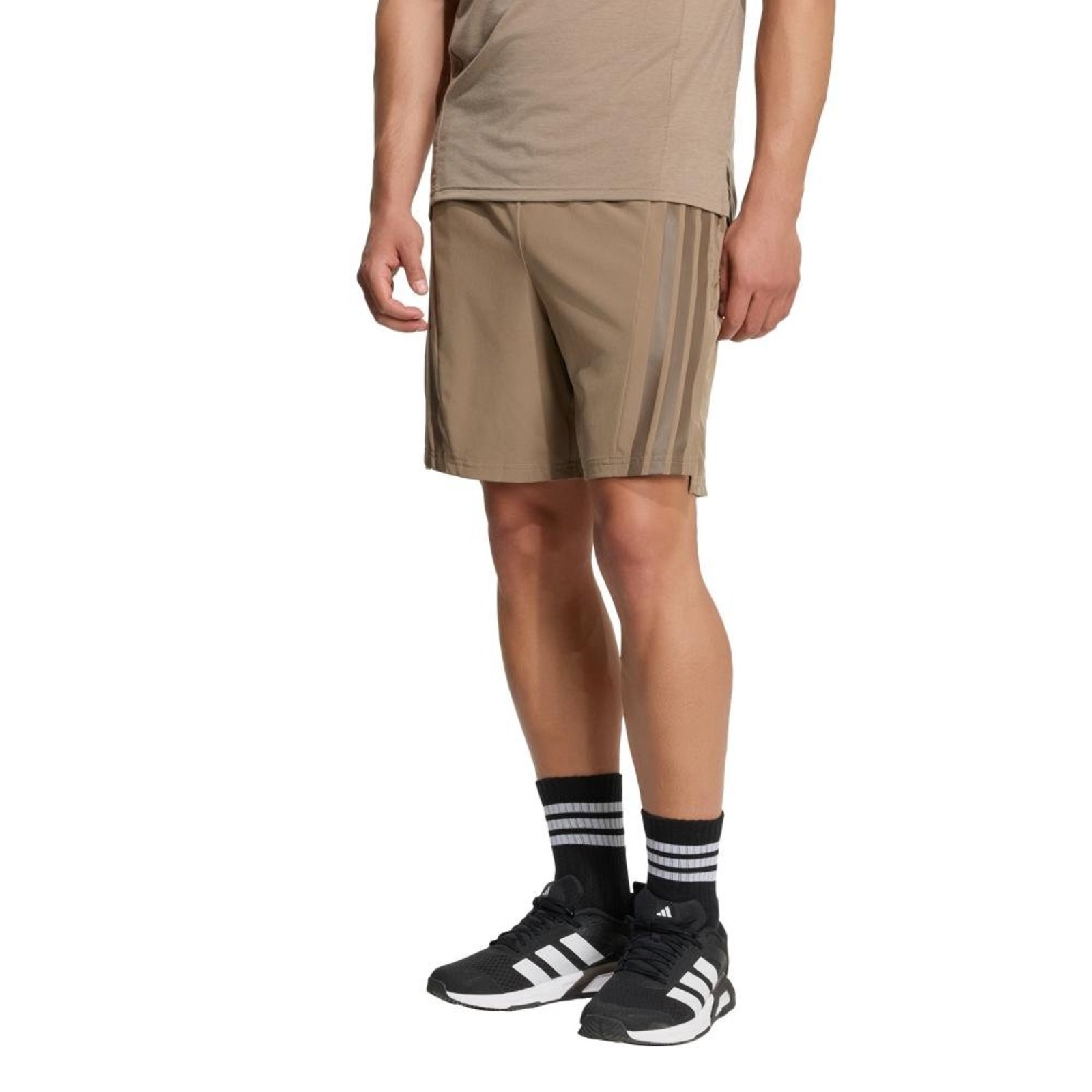 Shorts com Três Listras projetados para treinar adidas Performance Bege