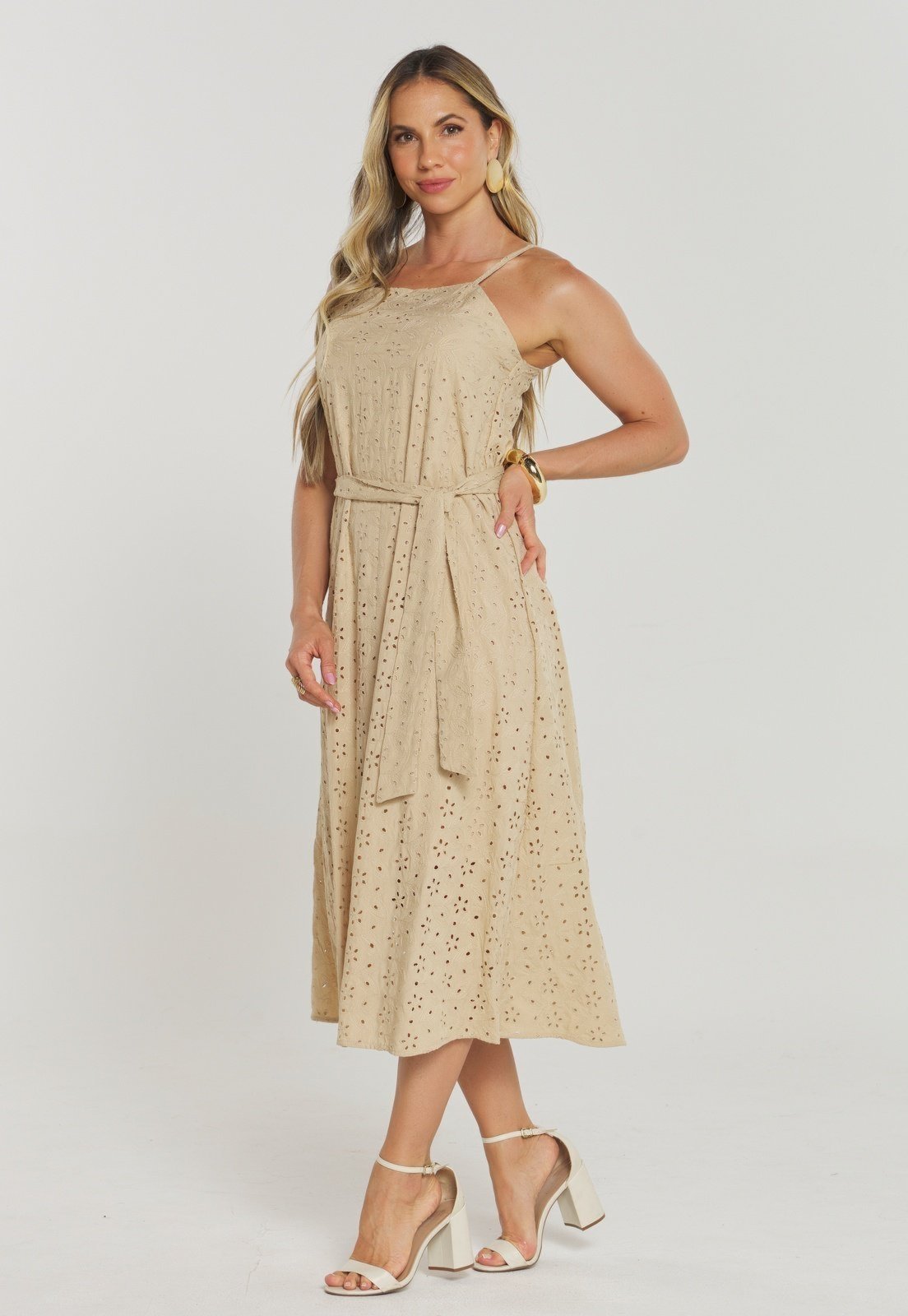 Vestido Rudély Laise Bege