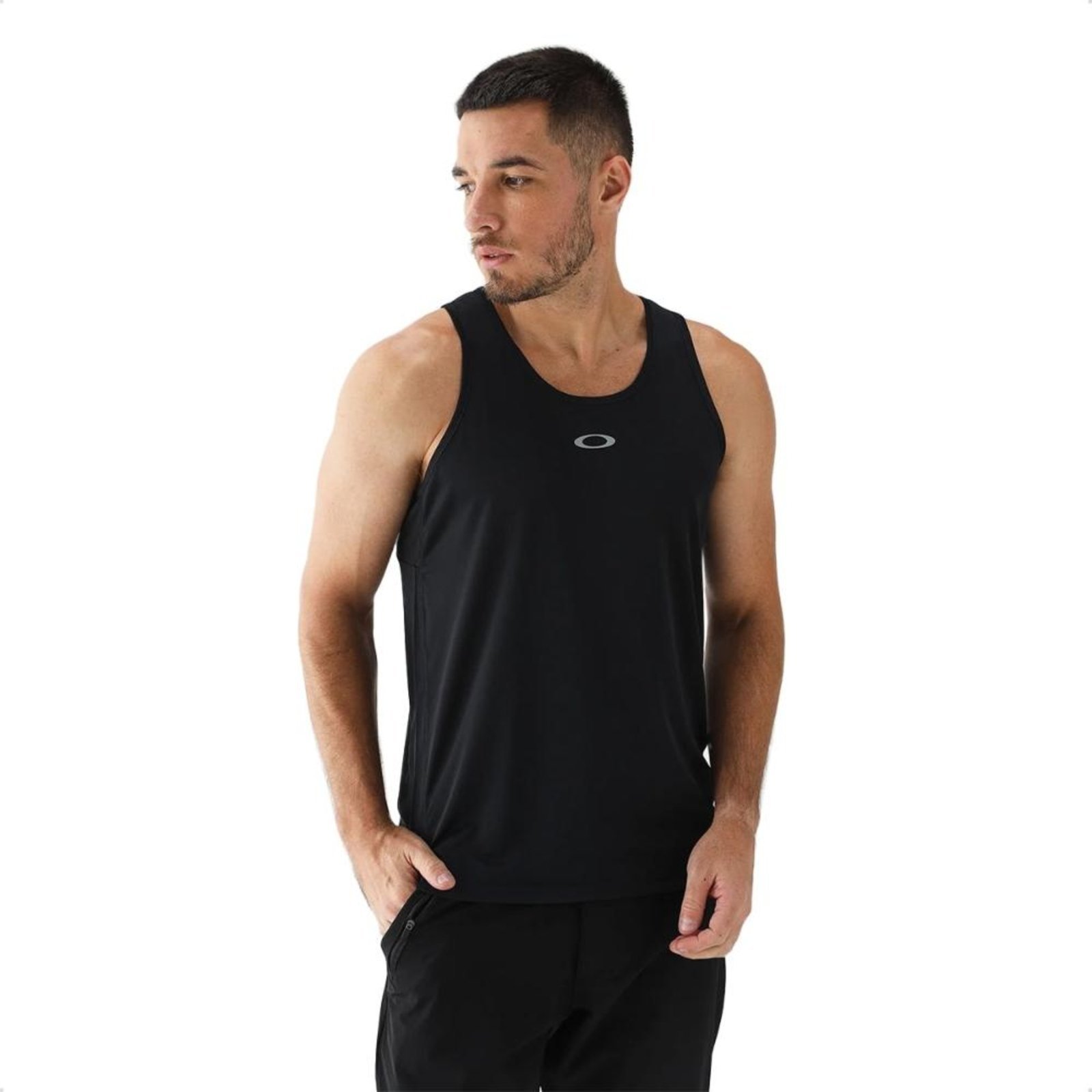 Regata Oakley Masculina Mesh Tank Treino Preto