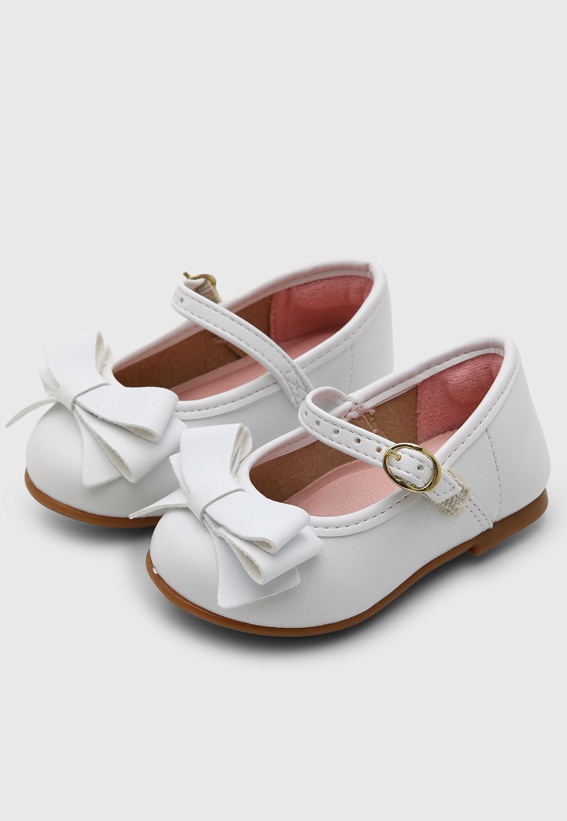 Vista 2 Infantil - Sapatilha Molekinha Laço Branca branco MOLEKINHA branco