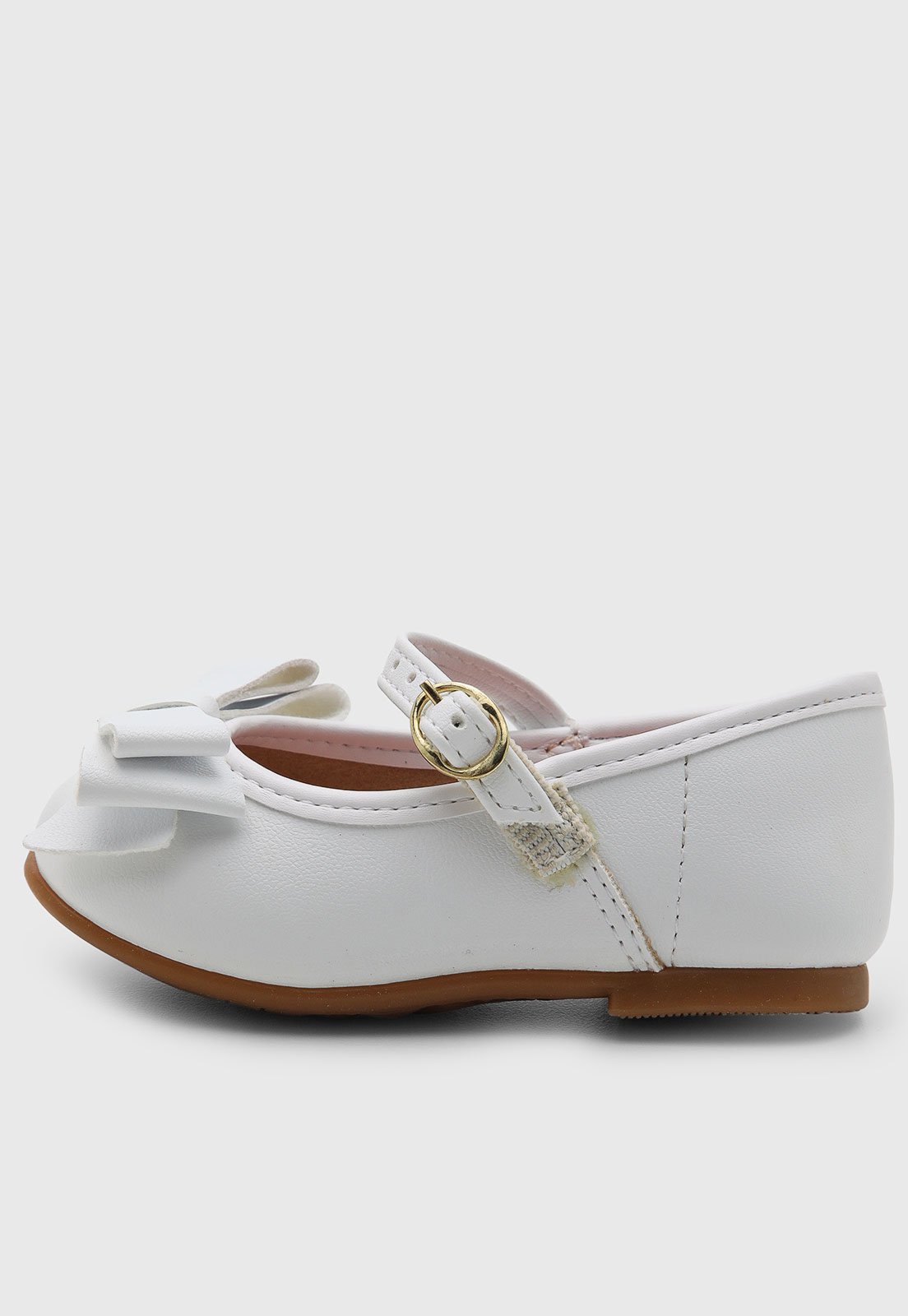 Vista 3 Infantil - Sapatilha Molekinha Laço Branca branco MOLEKINHA branco