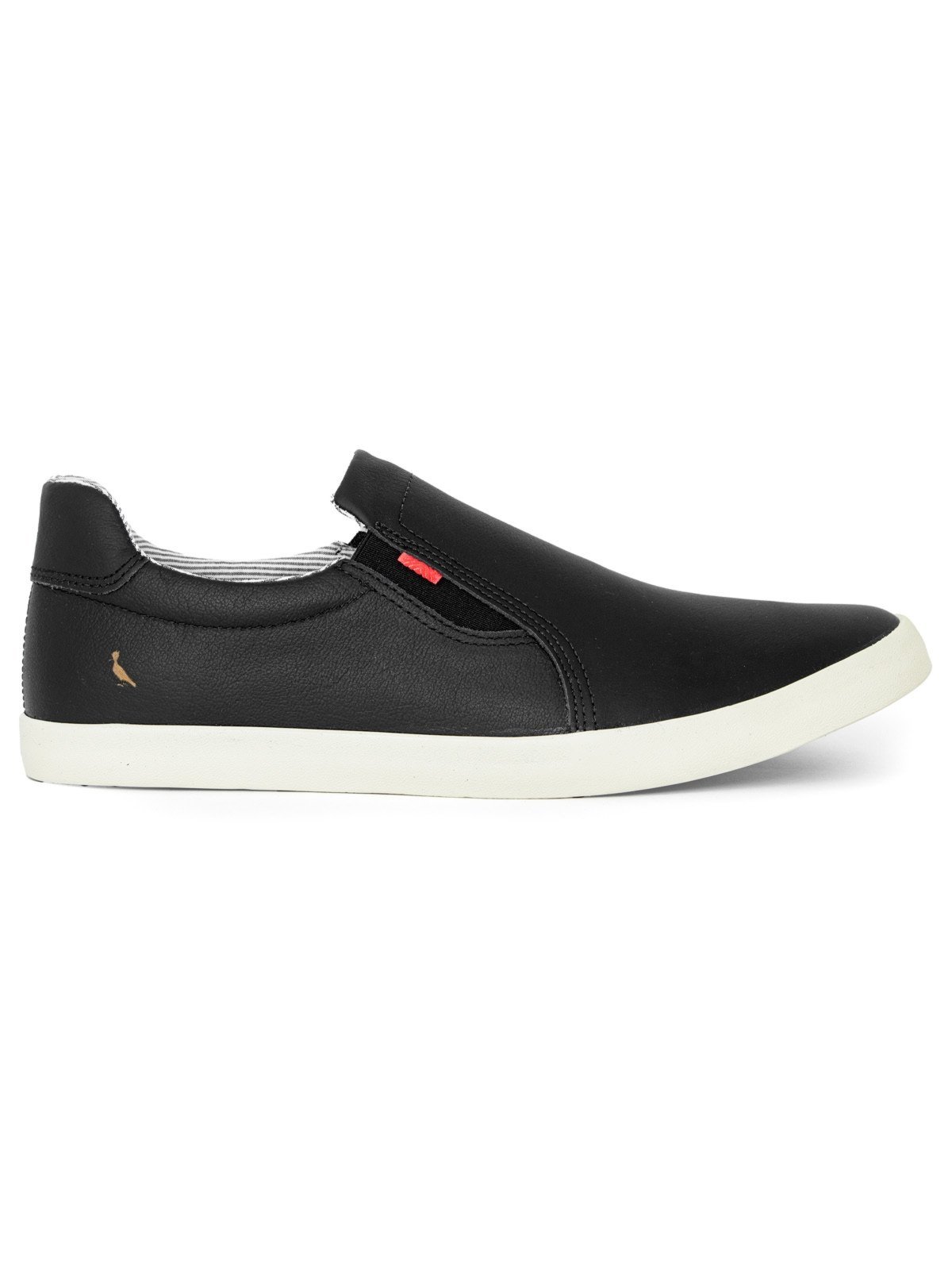 Tênis Reserva Go Lapa Slip On Couro Elástico Casual Calce Fácil Confortável Preto