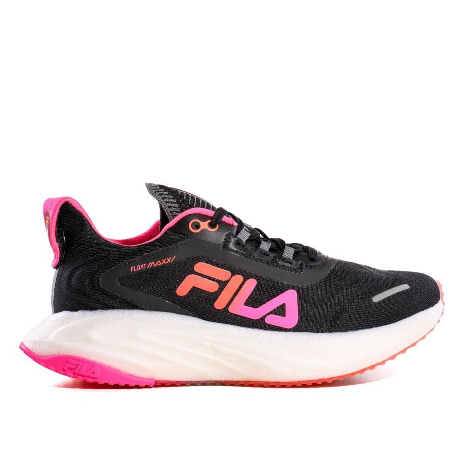 Tênis Feminino Float Maxxi Preto Rosa Fila Preto