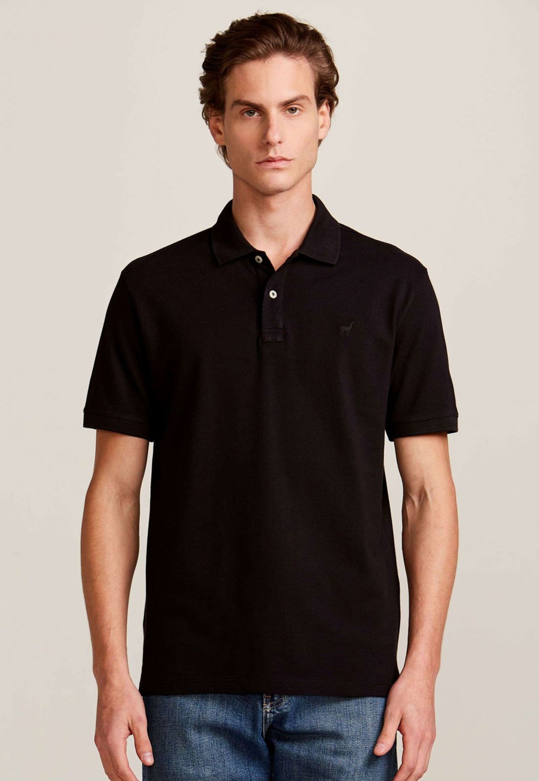 Polo Masculina Zapälla Clássica Preta