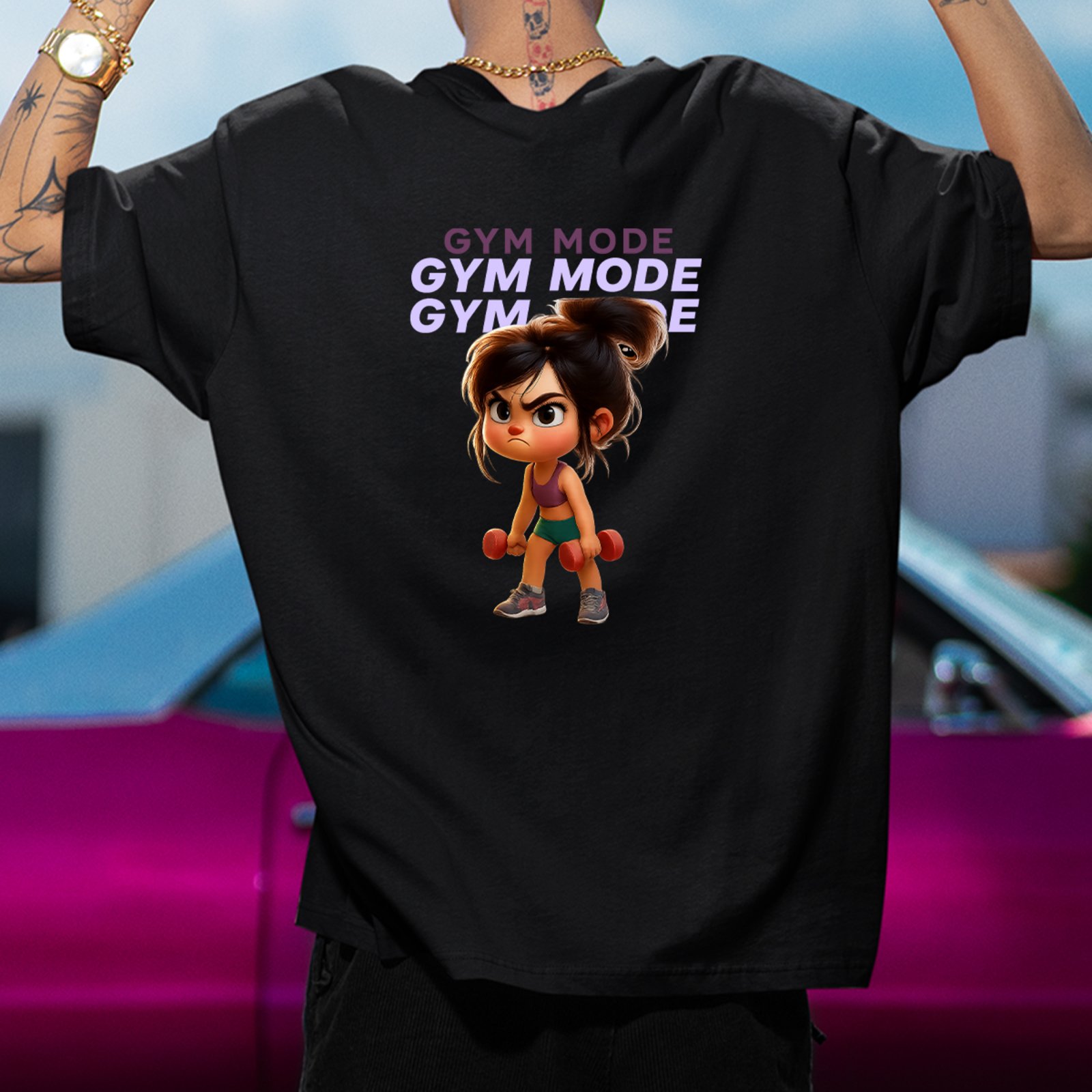 Camiseta Oversized Navit Agnes Meu Malvado Favorito Academia Preto