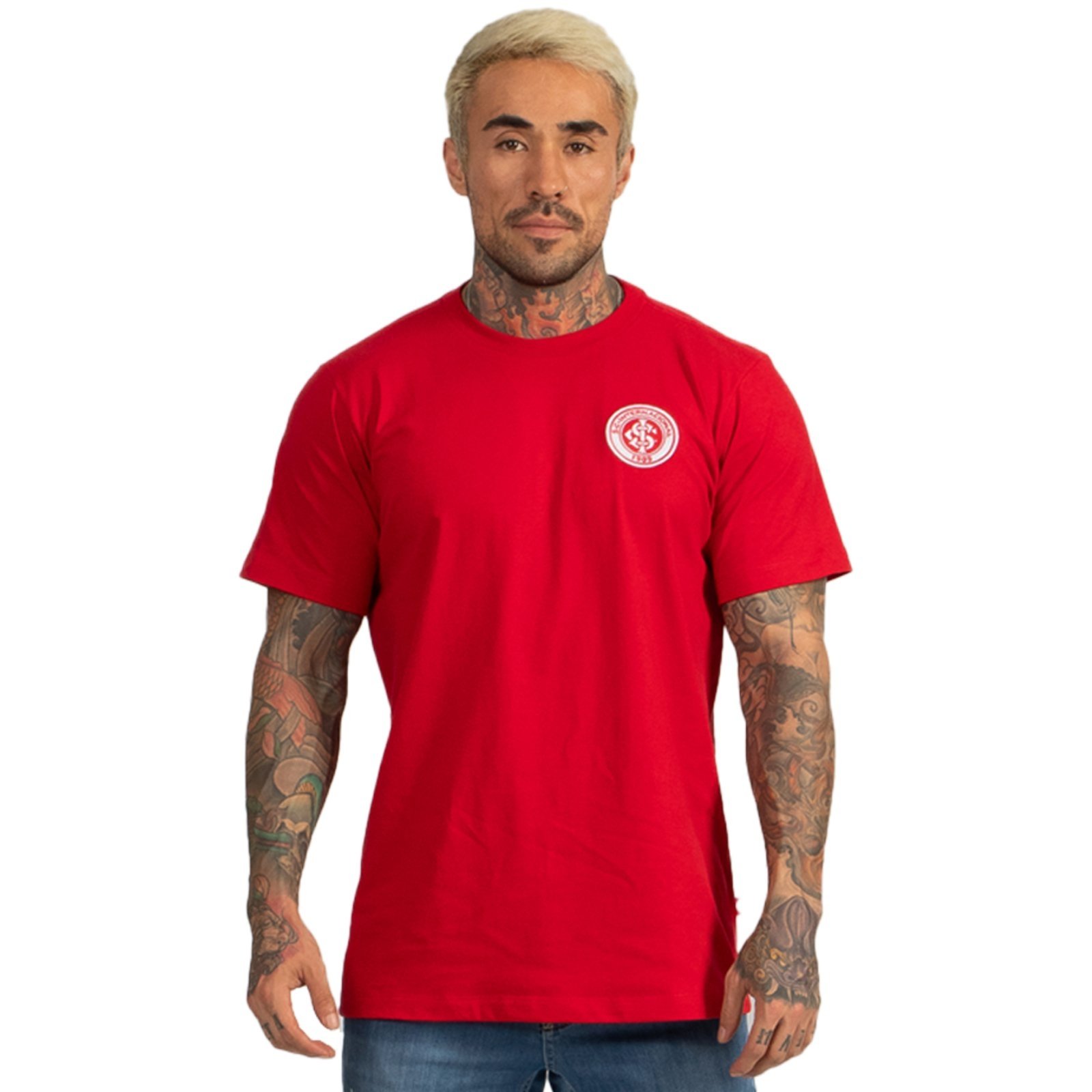 Camiseta Internacional Oficial Classic Algodão Masculina Surf Center Vermelho
