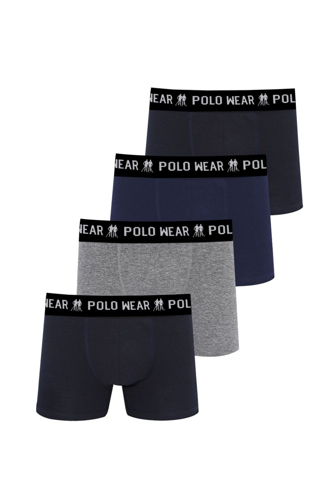 Kit 4 Cuecas Algodão Máximo Conforto Polo Wear Sortido