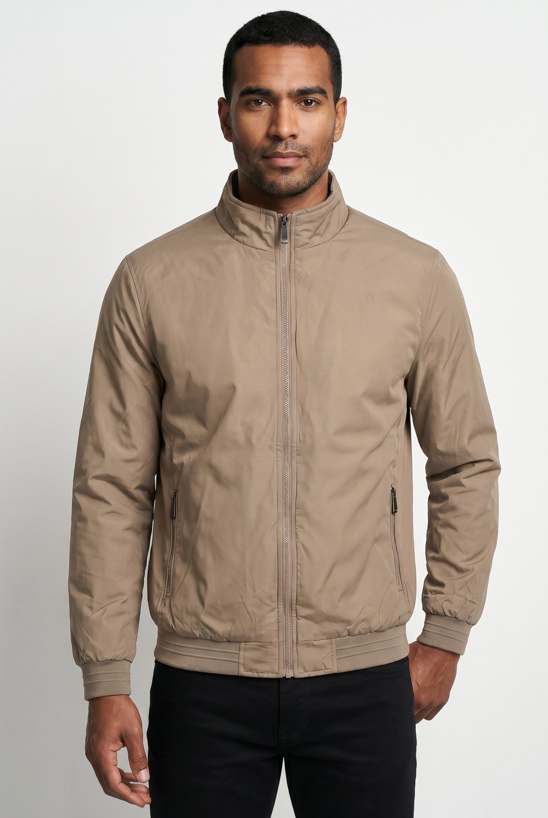 Jaqueta masculina nylon resinada 69485 - Bege