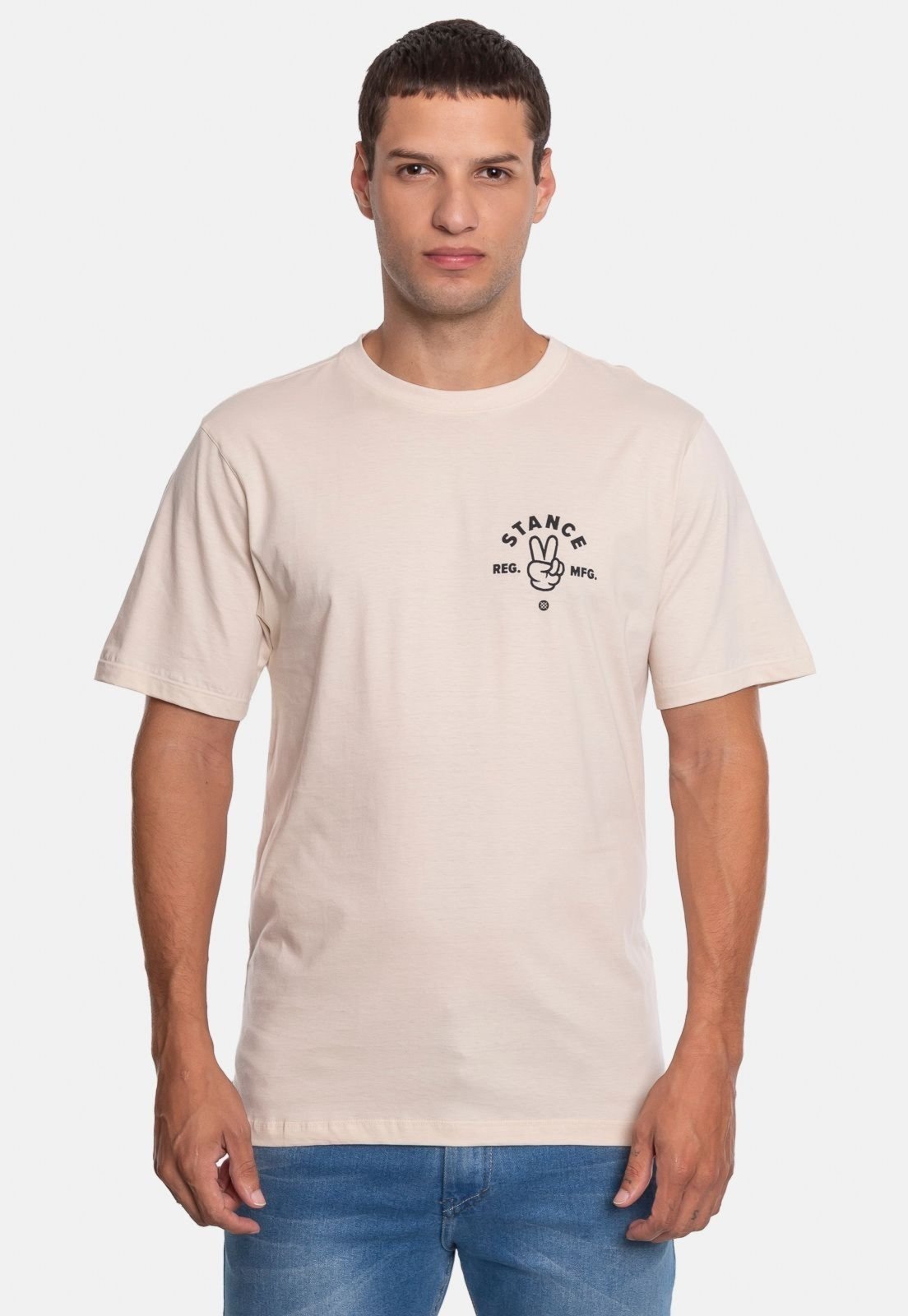 Camiseta Stance Finger Bege