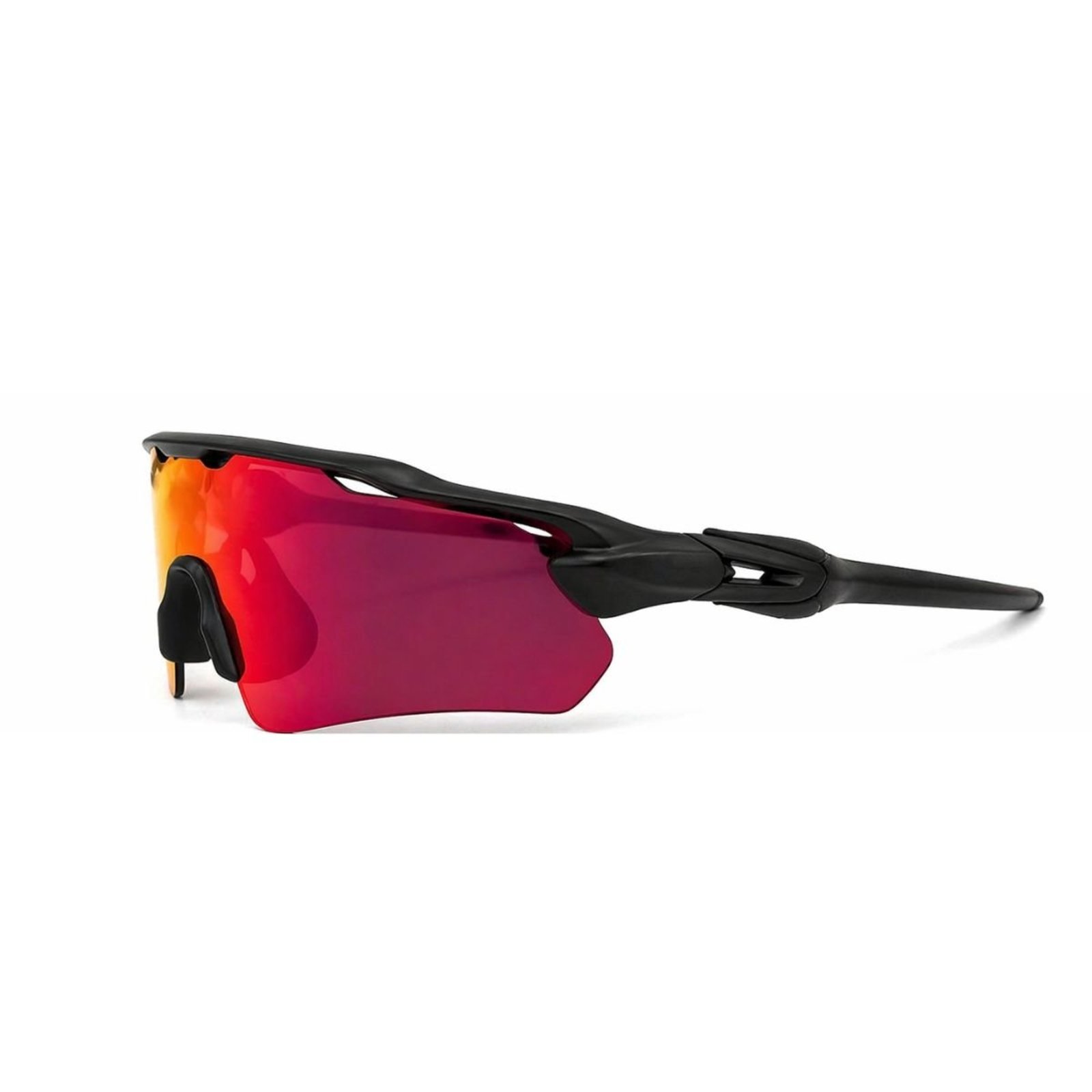 Óculos de Sol Masculino Esportivo Shield Lente UV400 Ciclista Corrida Bike Vermelho