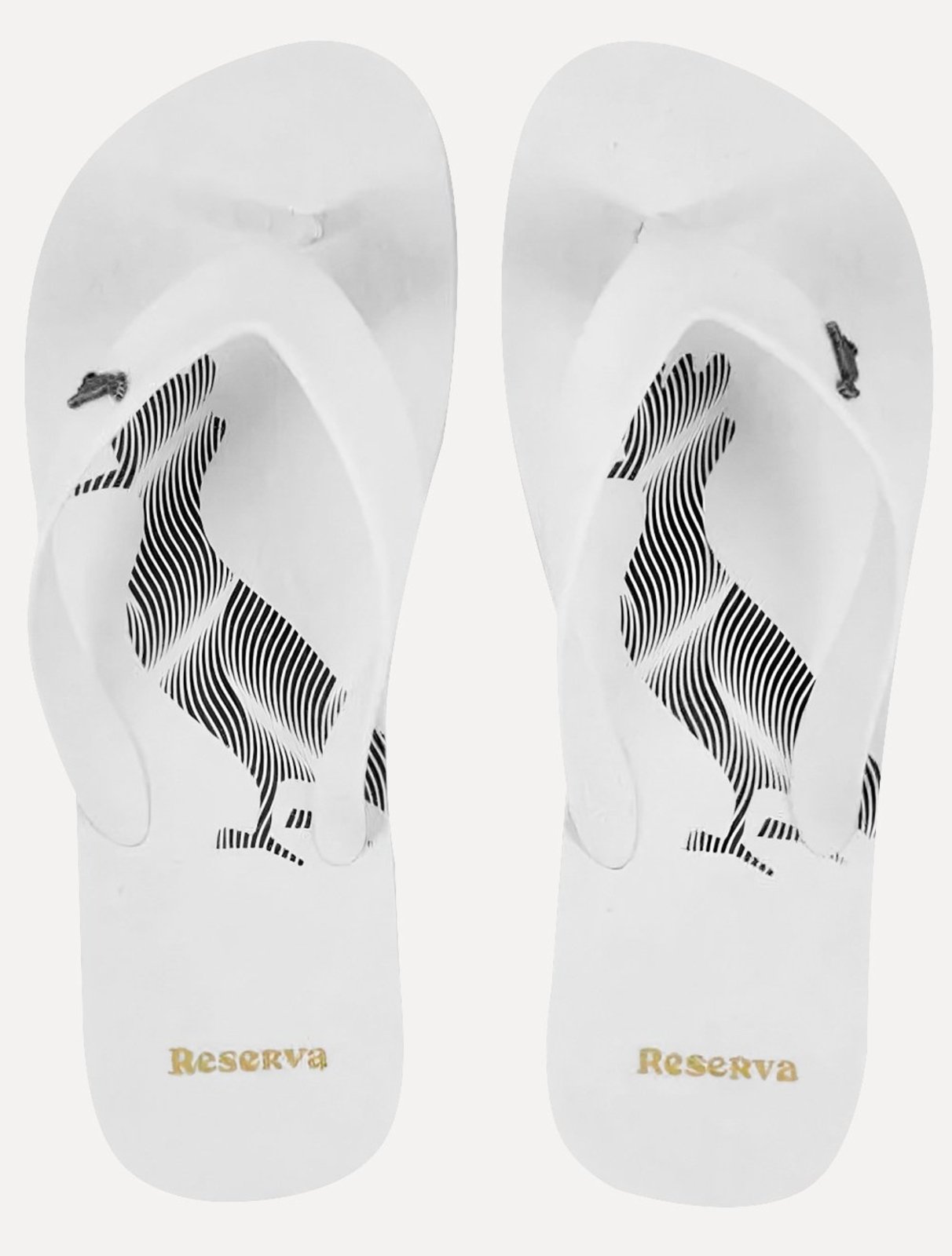 Chinelo Reserva Masculino Go Pica-pau Blur Distortion Lines Branco