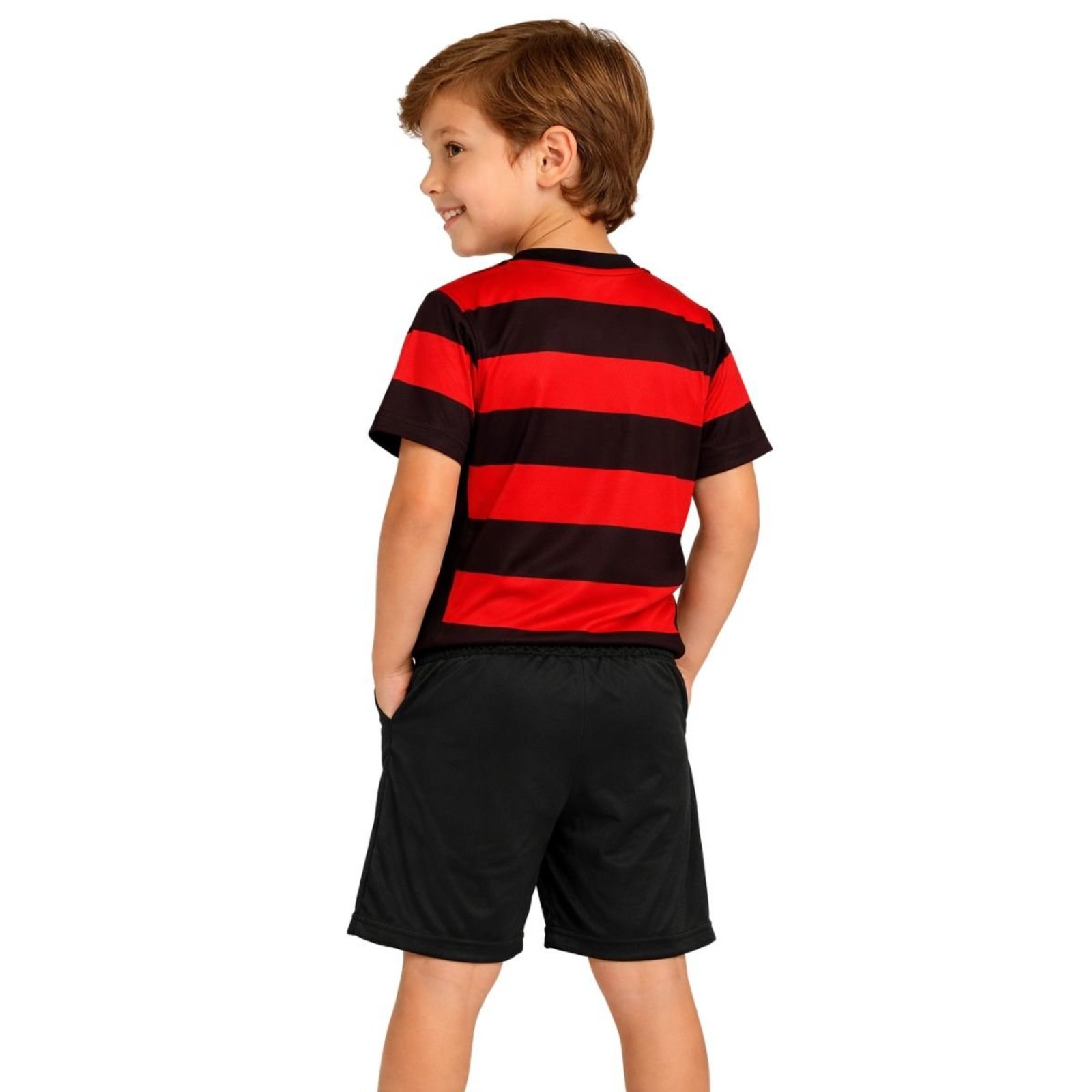Conjunto Flamengo Preto e Vermelho
