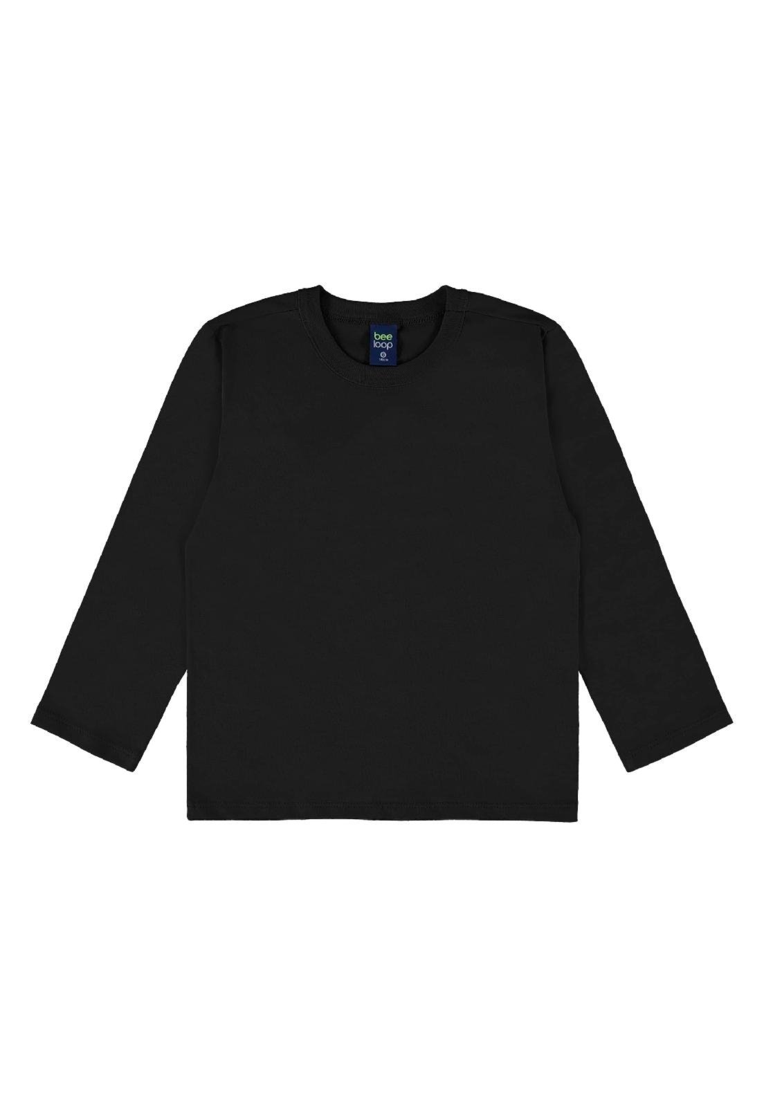 Infantil - Camiseta Menino em Algodão Bee Loop Preto