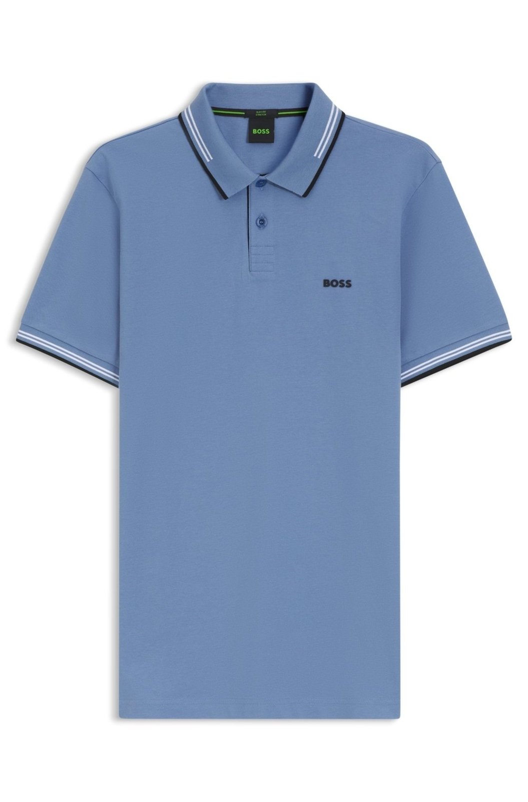 Polo De Ajuste Slim Em Algodão Elástico