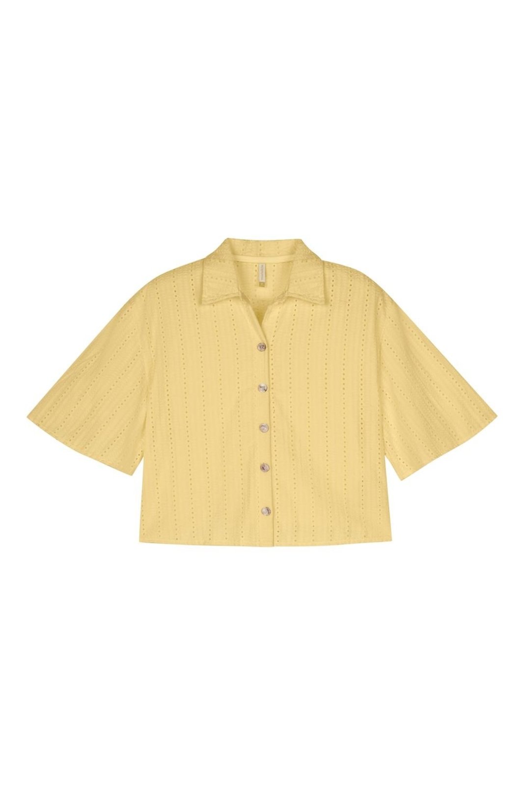 Blusa Feminina Laise Com Botões Marialícia Amarelo