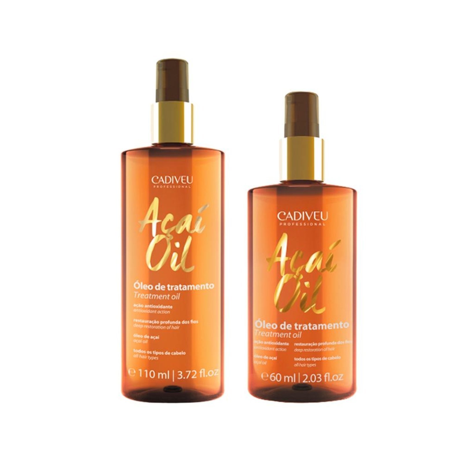 Kit Cadiveu Açaí Oil - Óleo Tratamento 110ml + Óleo Tratamento 60ml