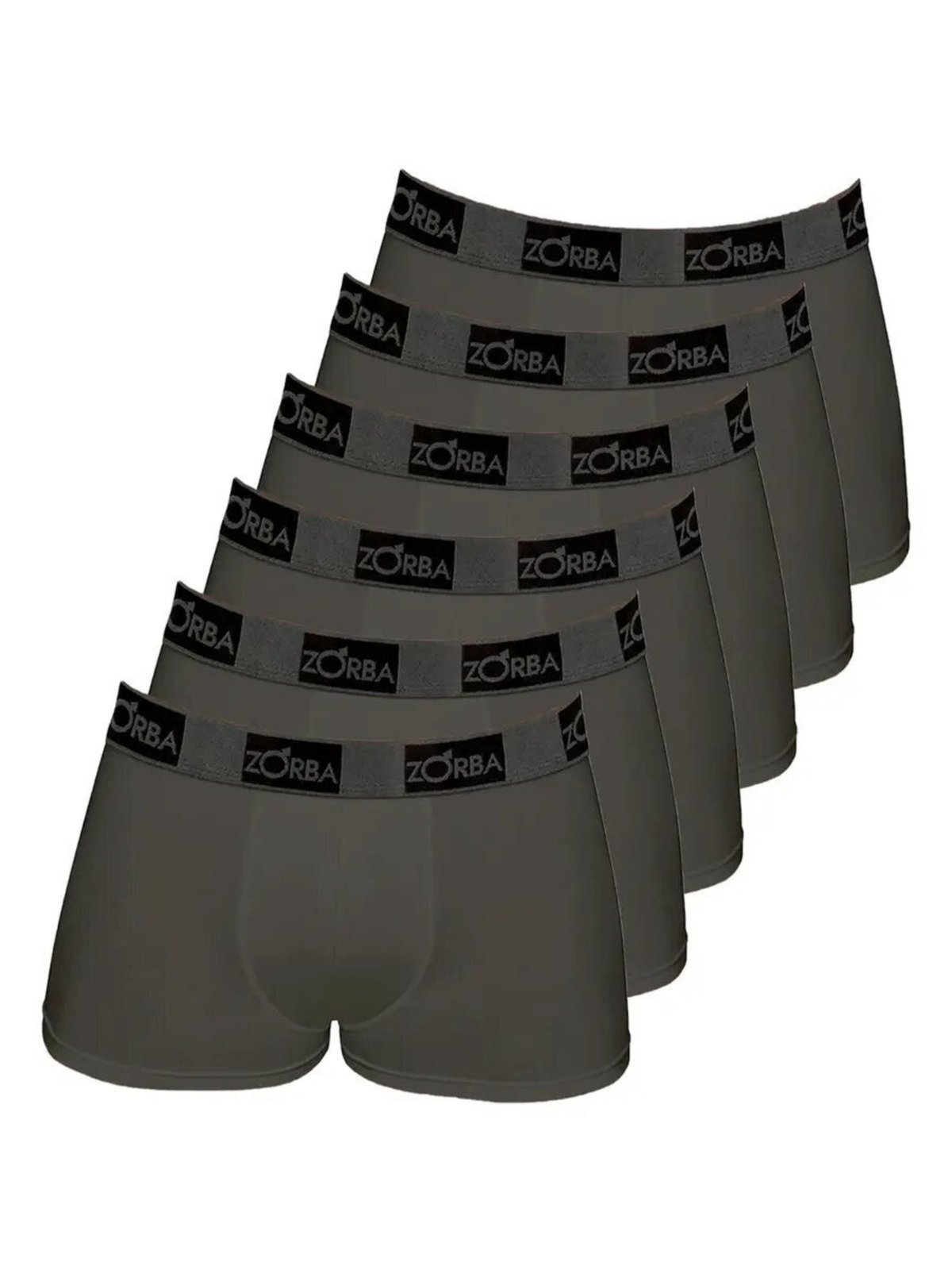 Kit com 6 Cuecas Boxer Zorba 717 Cinza