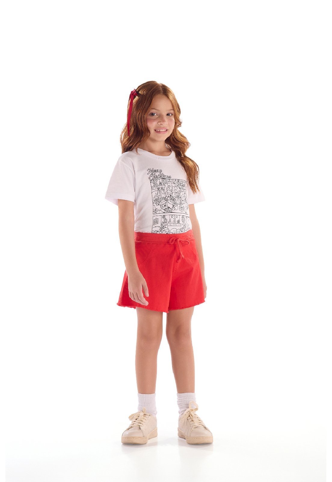 Infantil - Camiseta Kit Canetinhas Pintar Quimby Off-white