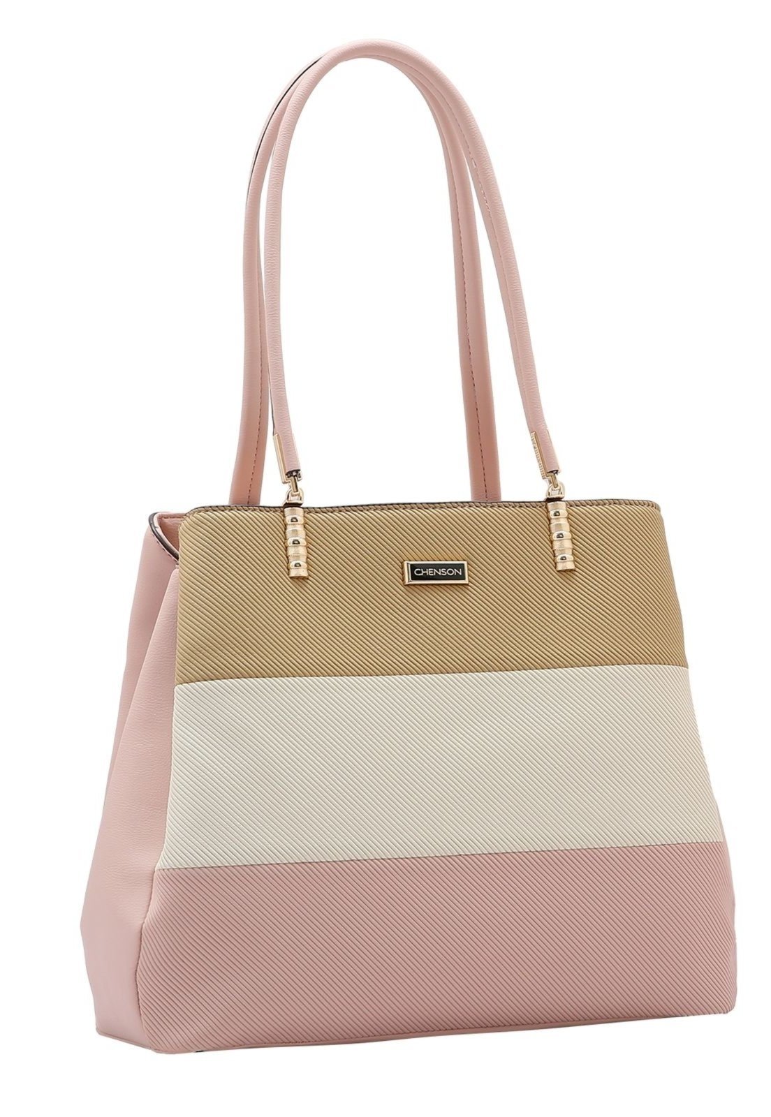 Bolsa Feminina Chenson Patchwork Classico Rosa