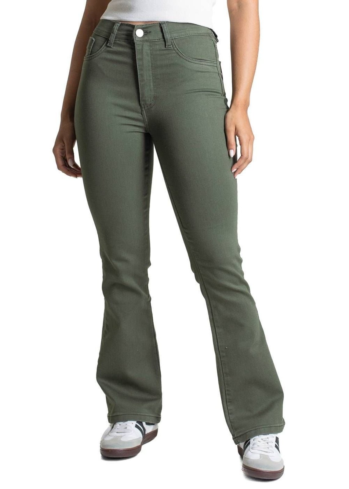 Calça Sarja Sawary Boot Cut Petit - 283320 - Verde - Sawary
