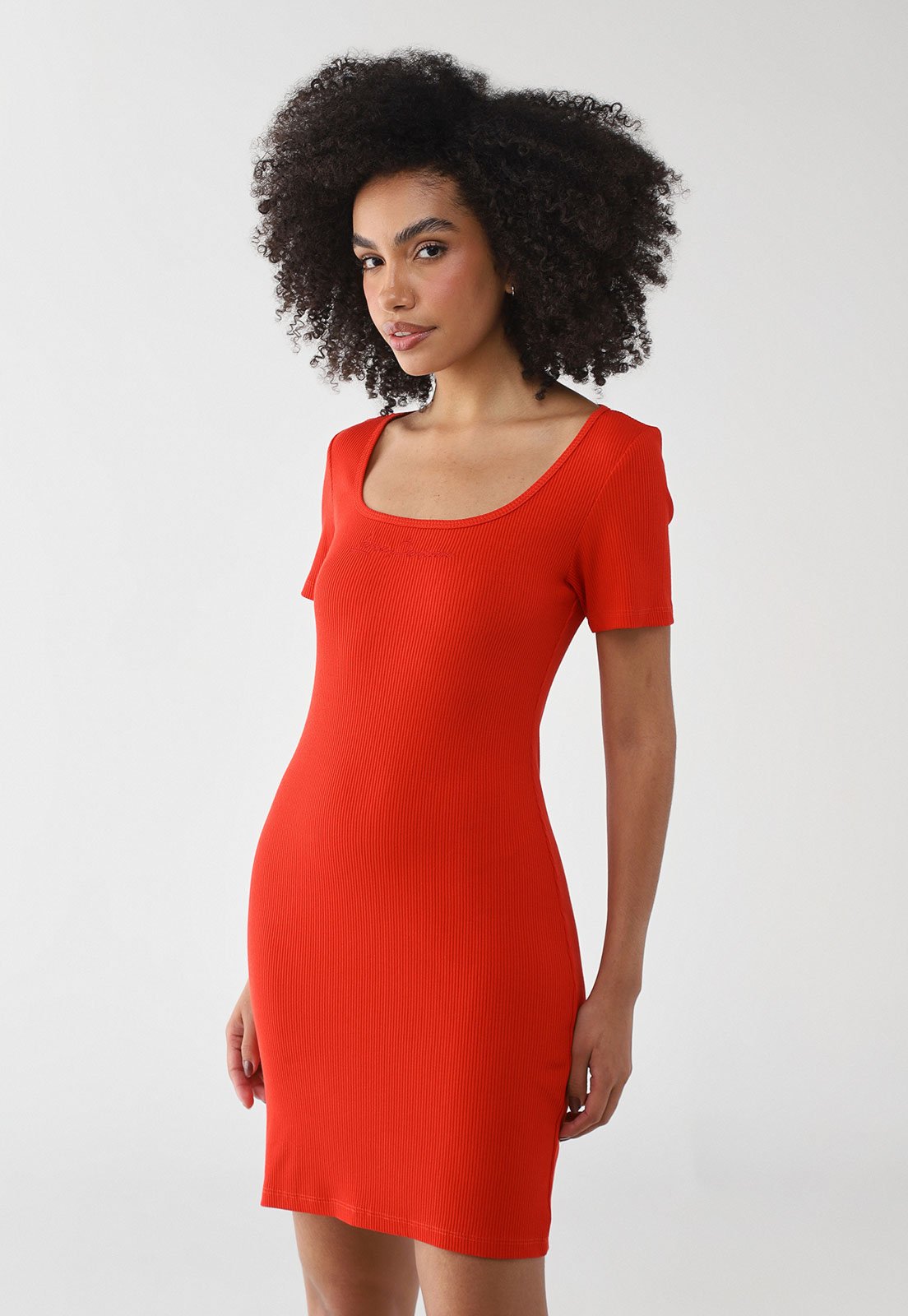 Vestido Feminino Lança Perfume Canelado Vermelho