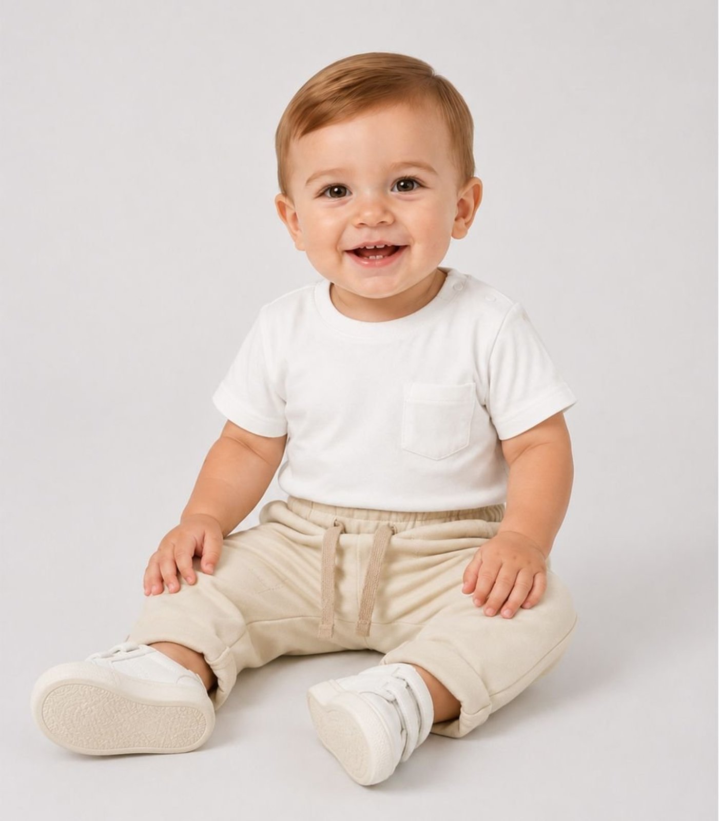 Infantil - Calça Masculina Trick Nick Bege