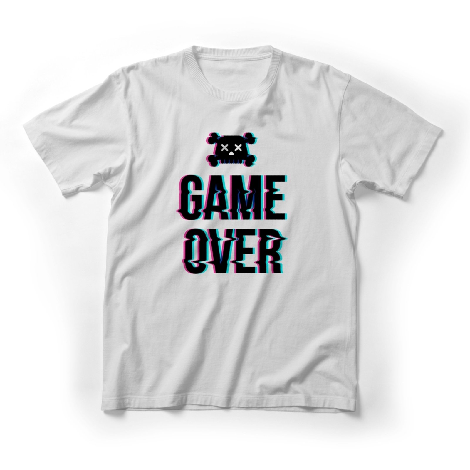 Camiseta Masculina Branca Básica Estampada Techmalhas 020 Branco
