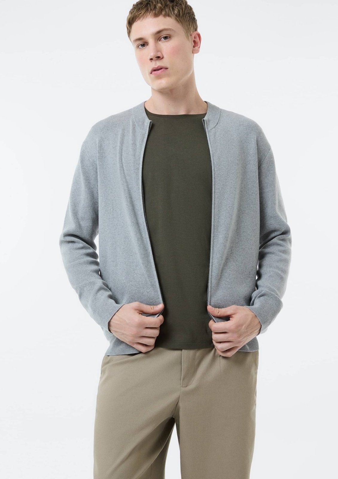 Jaqueta Masculina Tricô Full Needle Hering
