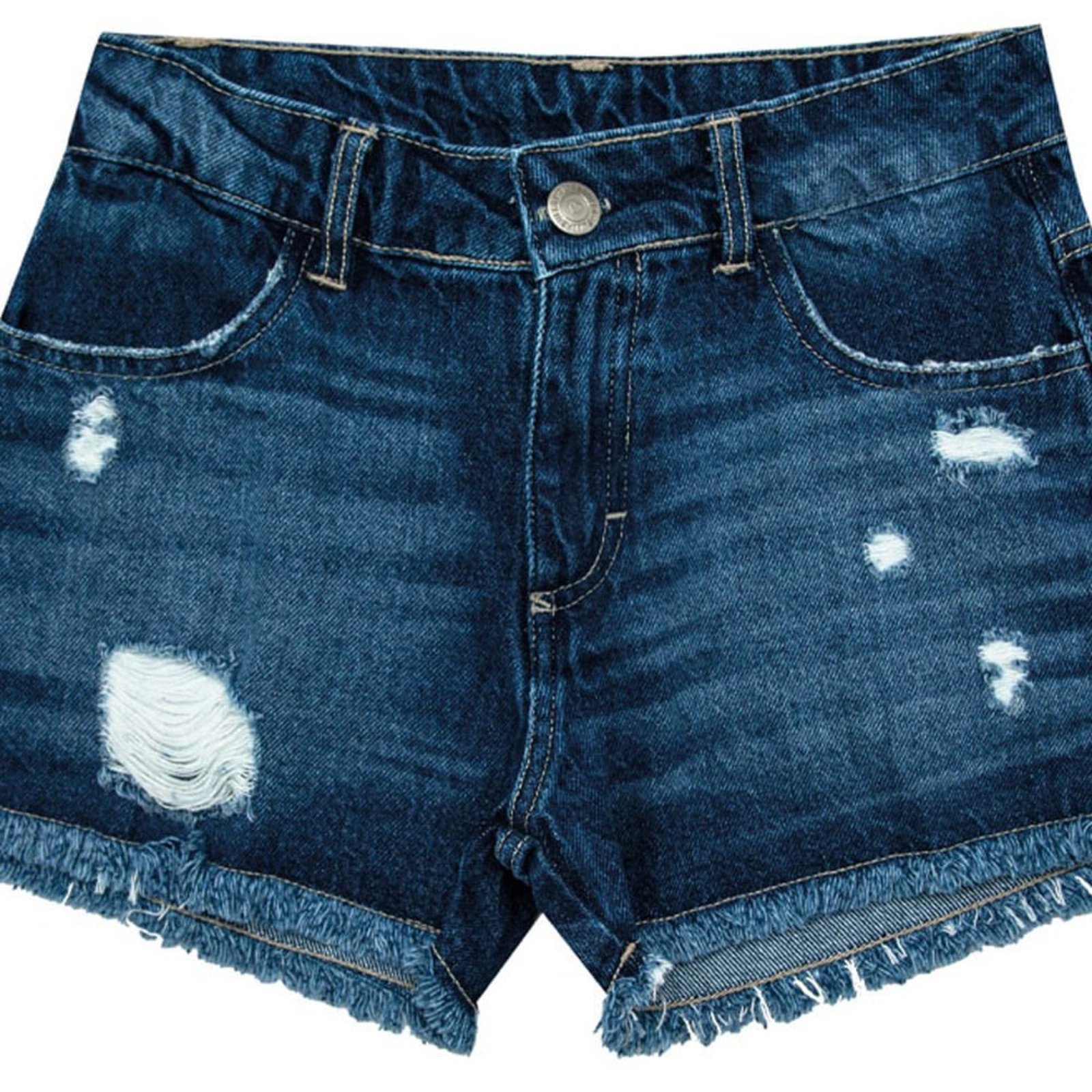 Infantil - Shorts Juvenil Menina - Indigo Escuro - 49411-1113 Azul