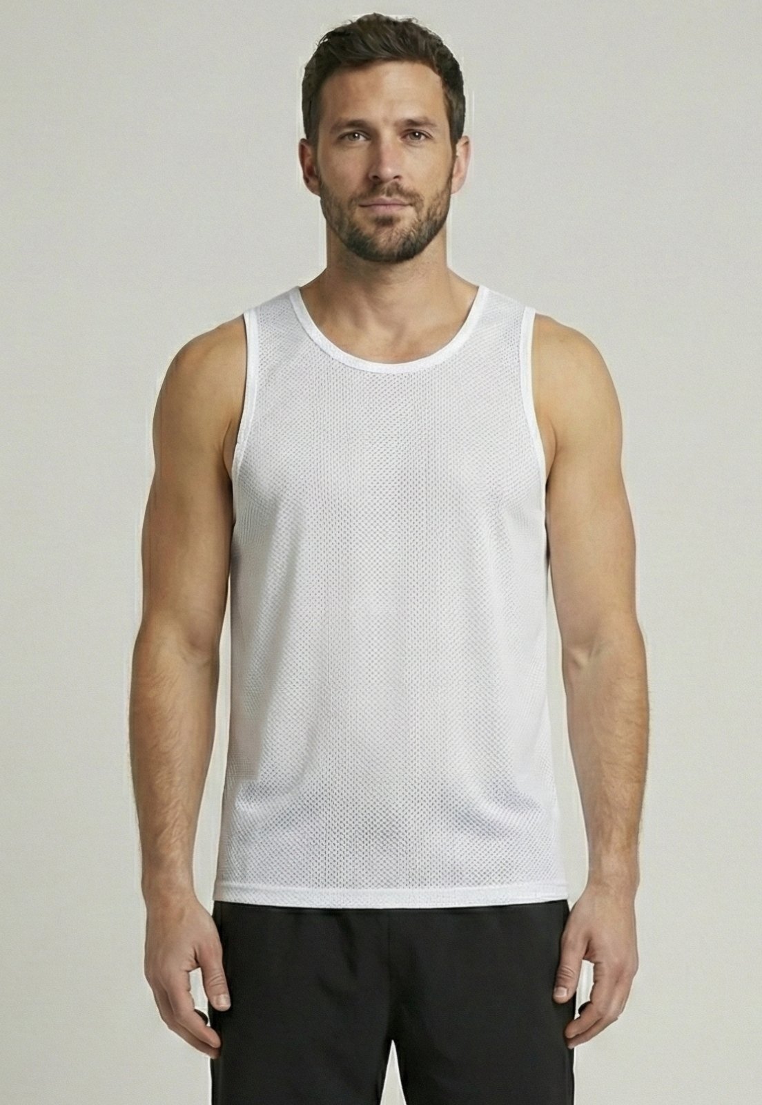 Camiseta Regata Dry Fit WLS Modas Fitness Masculina Casual Branco