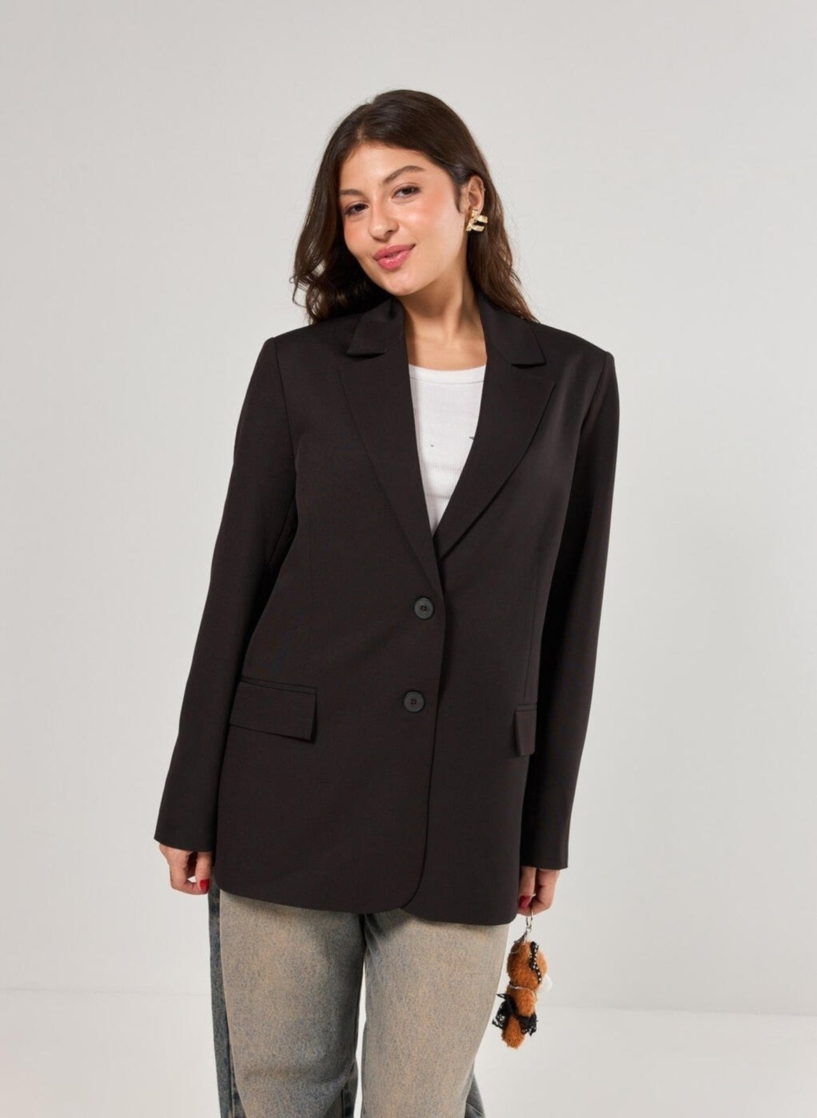 Vista 3 Blazer Oversized Preto Youcom multicolorido Youcom multicolorido