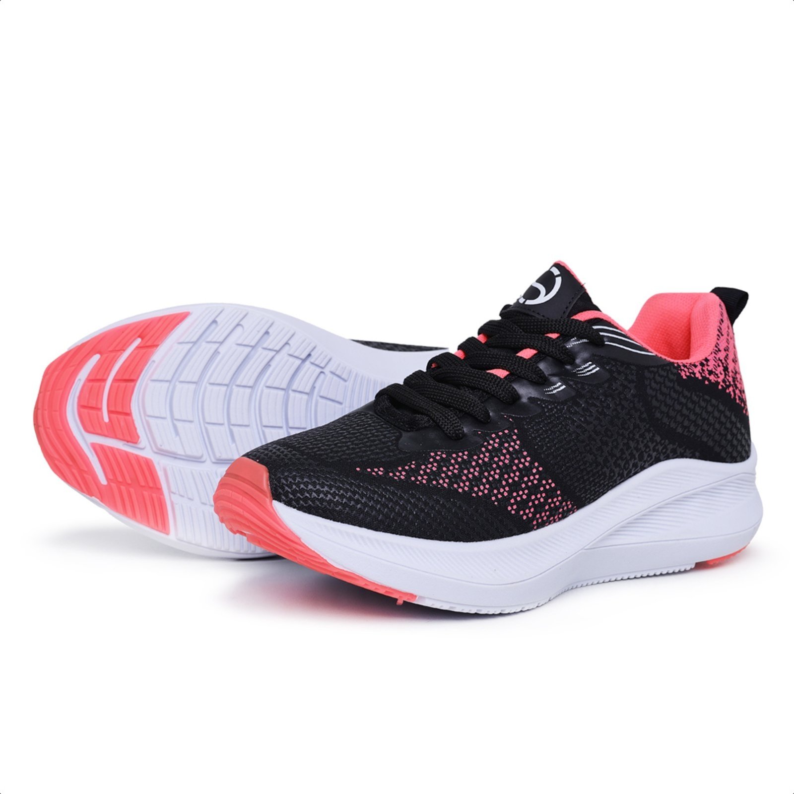 Vista 3 Tênis Esportivo Masculino Feminino Para Academia Caminhada Lançamento com OUSY SHOES pink/preto/rosa/rosê rosa OUSY SHOES pink/preto/rosa/rosê rosa