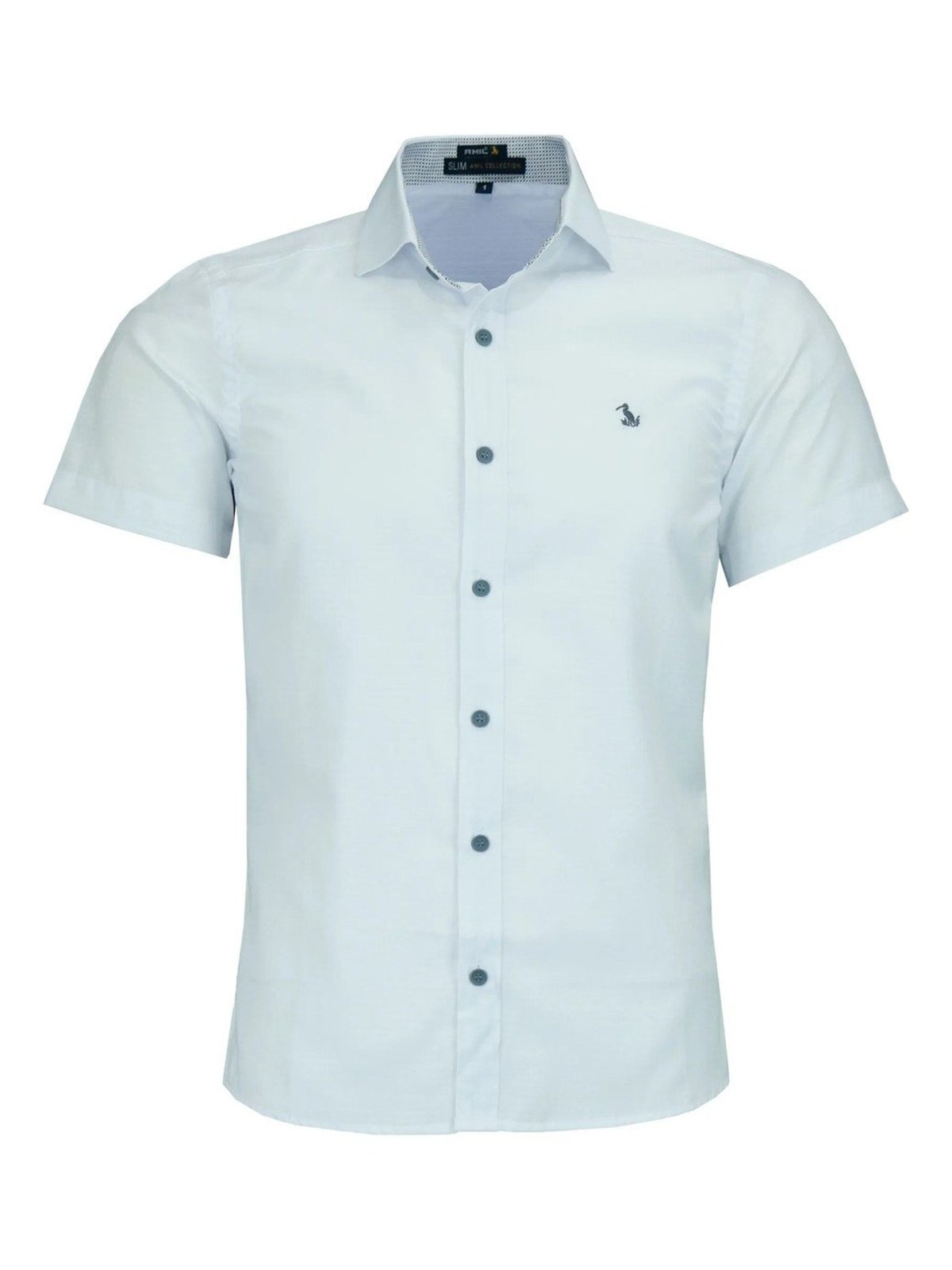 Camisa Social Manga Curta Slim Amil 1751