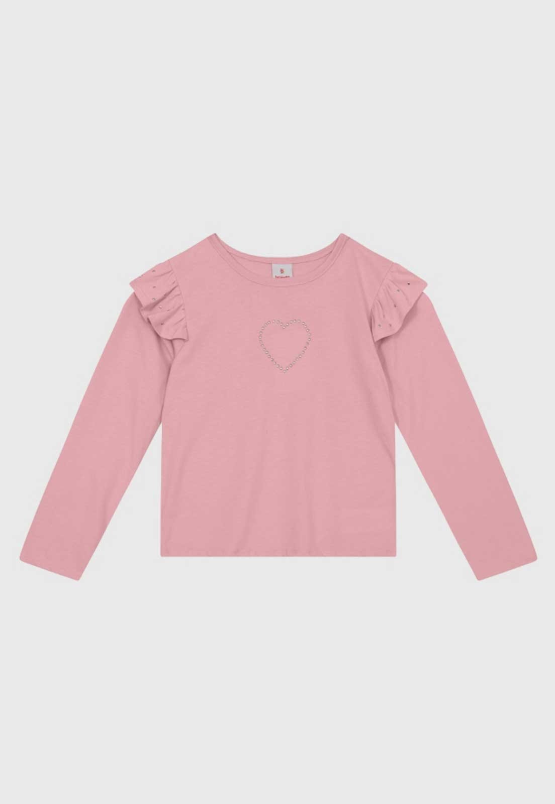 Infantil - Blusa Brandili Babados Rosa