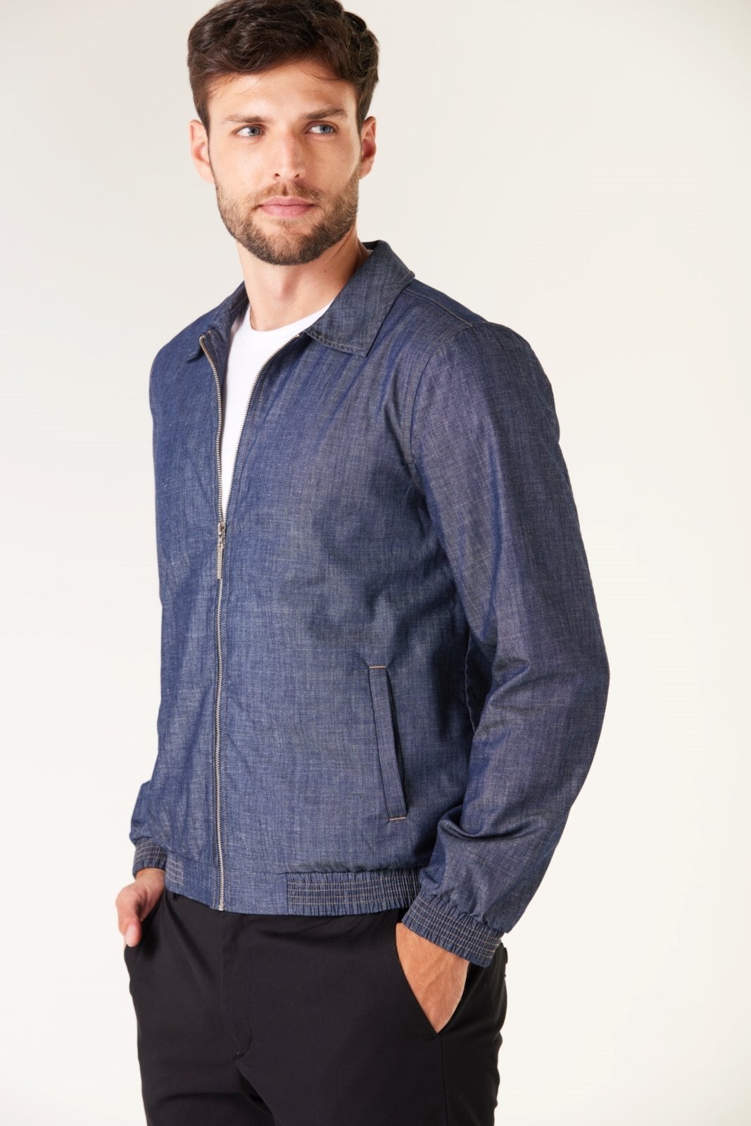 Jaqueta Jeans Traymon Forrada Azul