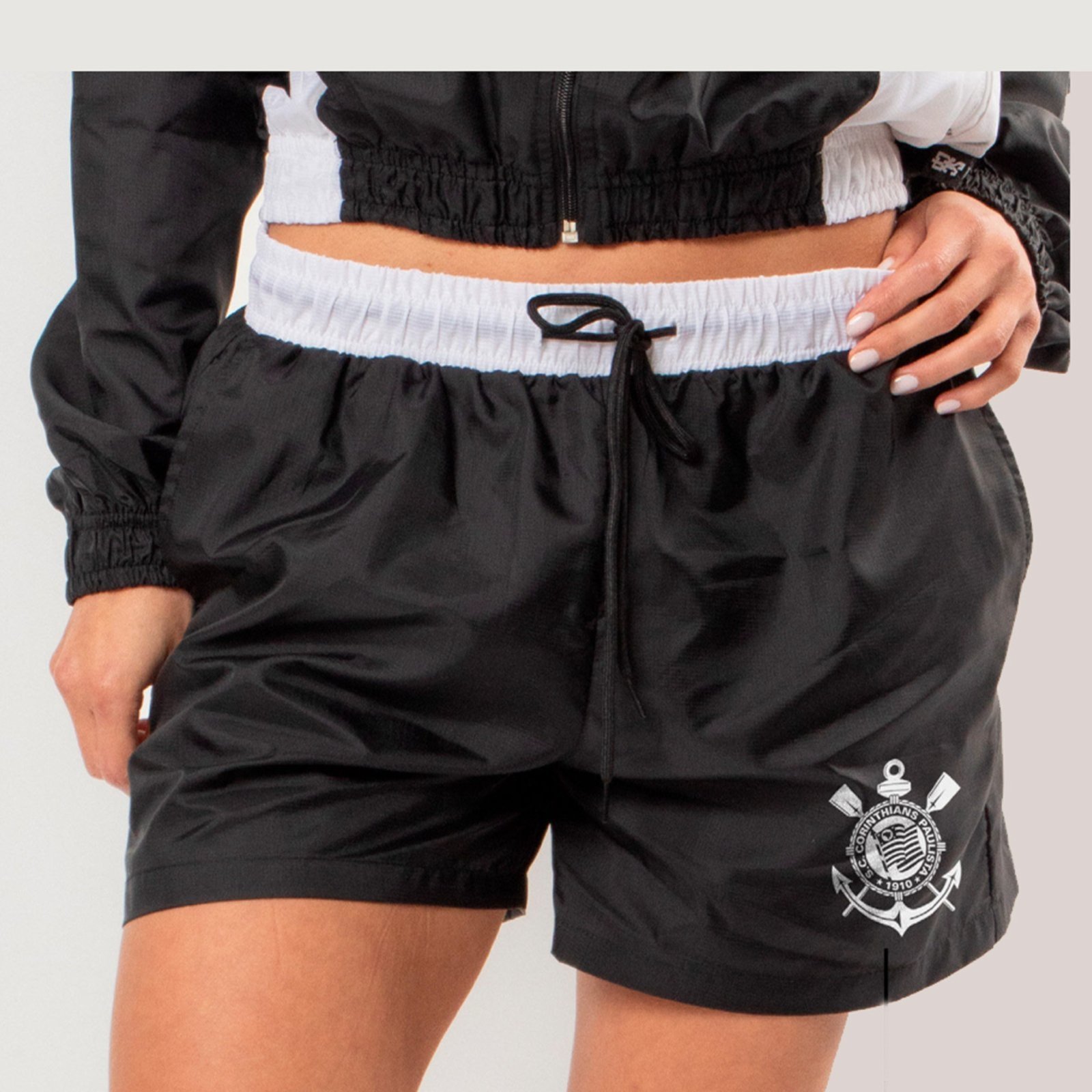 Shorts Feminino Corinthians Grito da Paixão Preto
