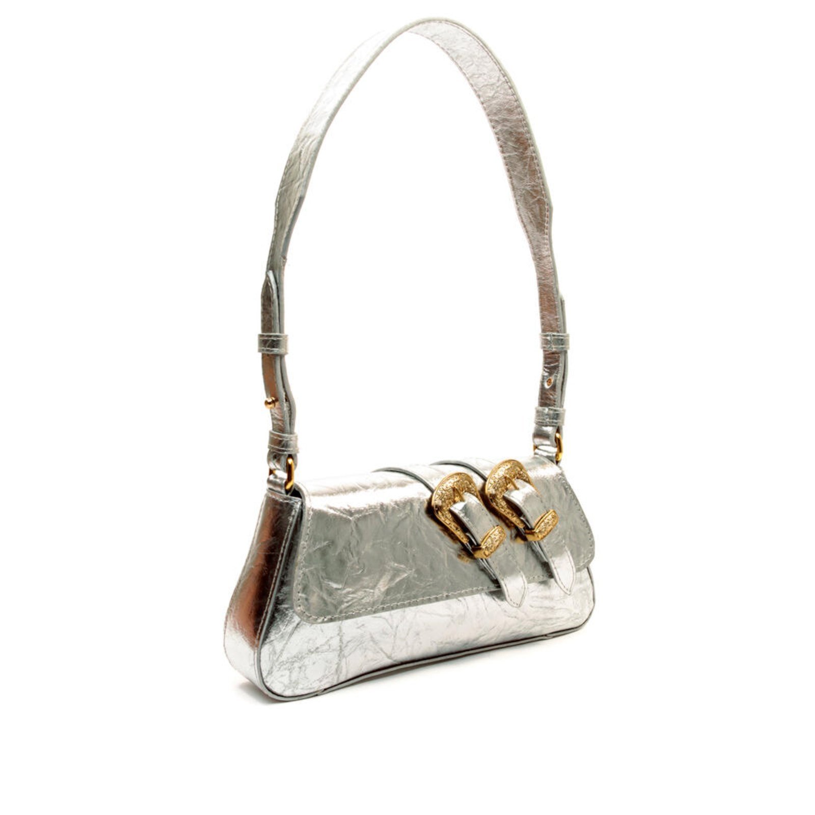 Vista 3 Bolsa Isabel Couro Cecconello C2916-8 prata prata