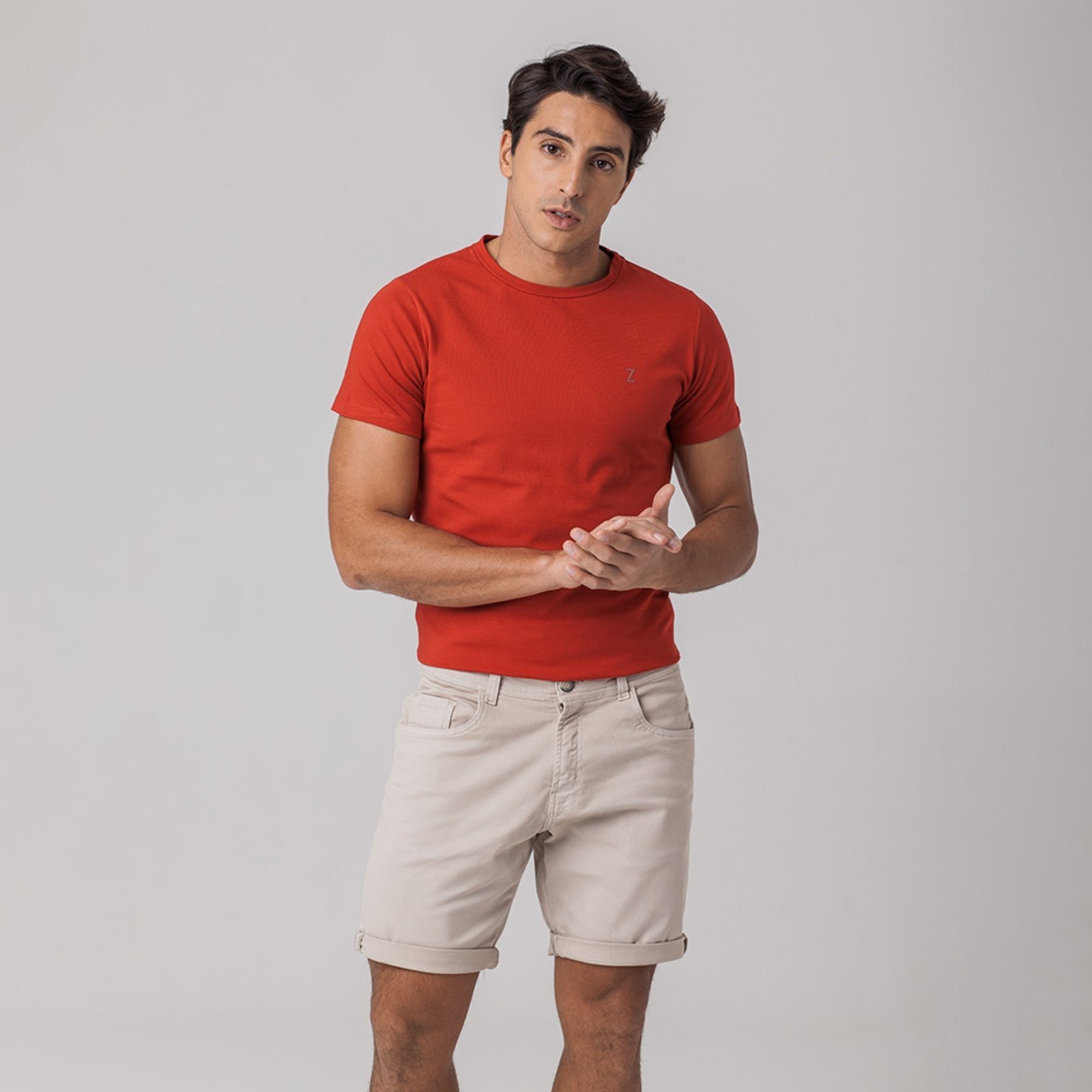 Bermuda Sarja Areia Masculina Zune