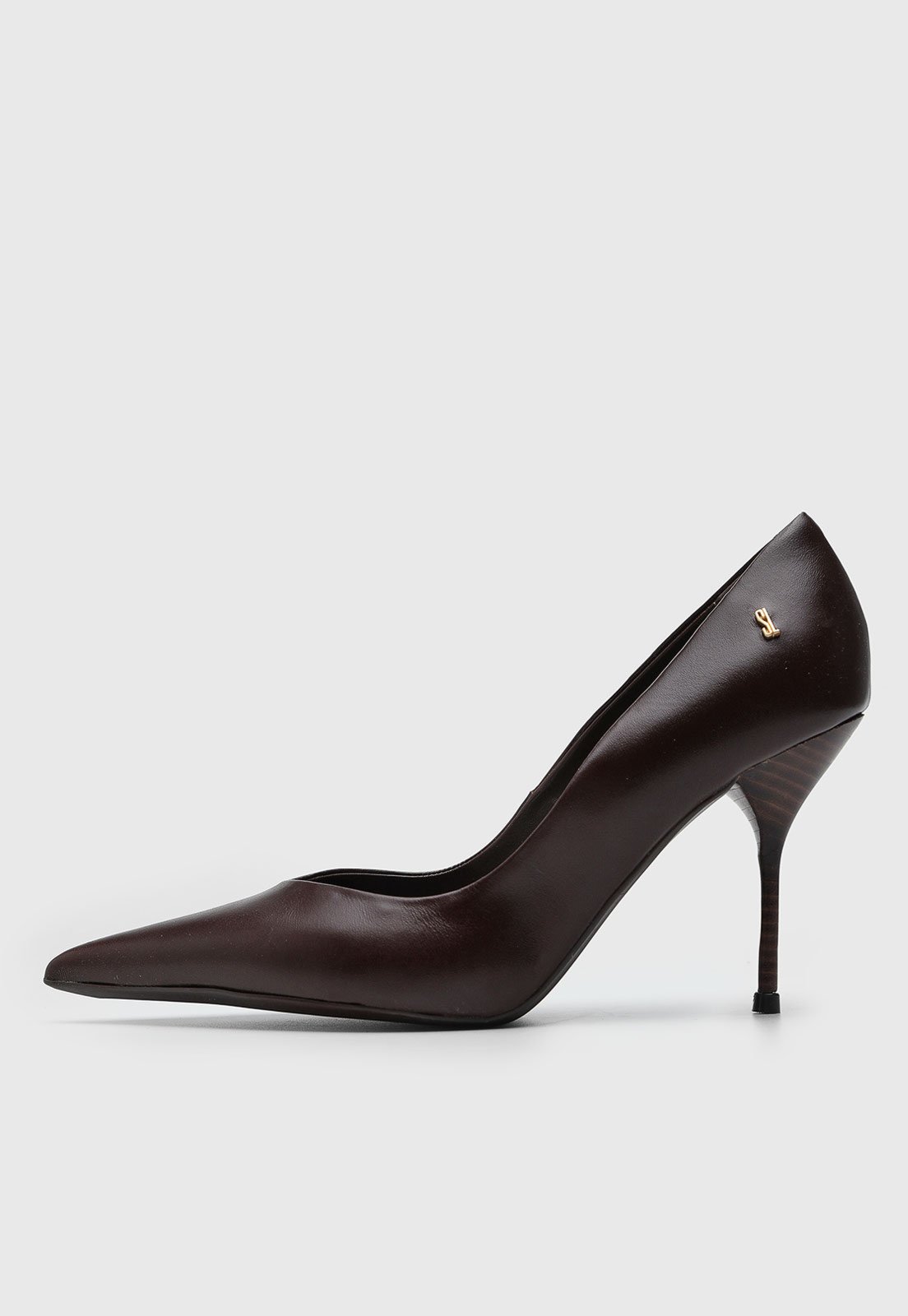 Scarpin Feminino Santa Lolla Bico Fino Salto Fino Marrom