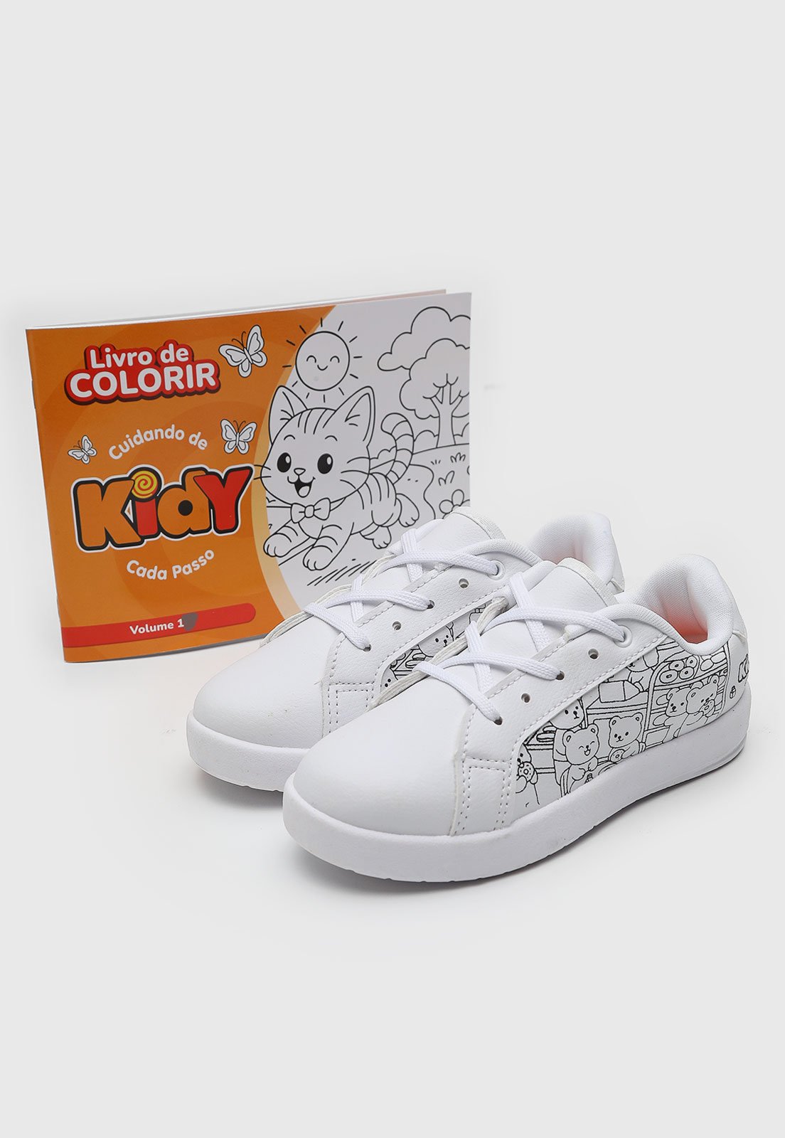 Vista 2 Infantil - Tênis Kidy Hype Good branco Kidy branco