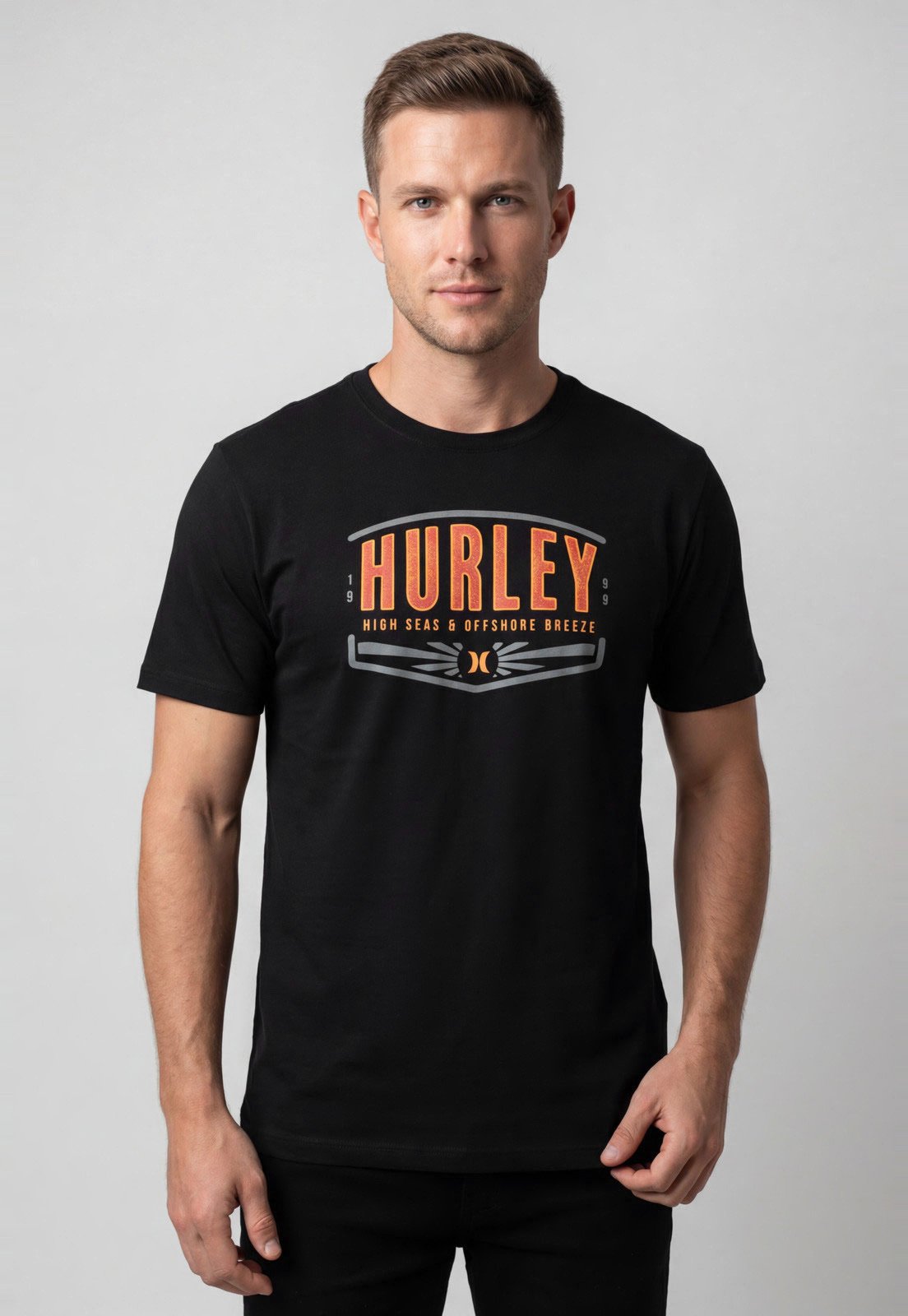 Camiseta Masculina Hurley Silk Outdoor PE Preta