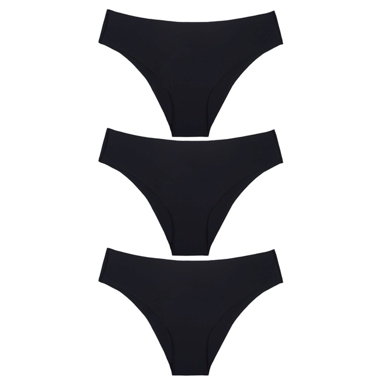 Vista 2 Kit 3 Calcinhas Selene Corte a Fio Feminina preto SELENE preto