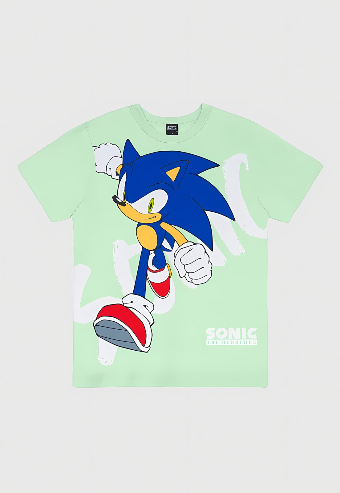 Infantil - Camiseta Brandili Sonic Verde Menta