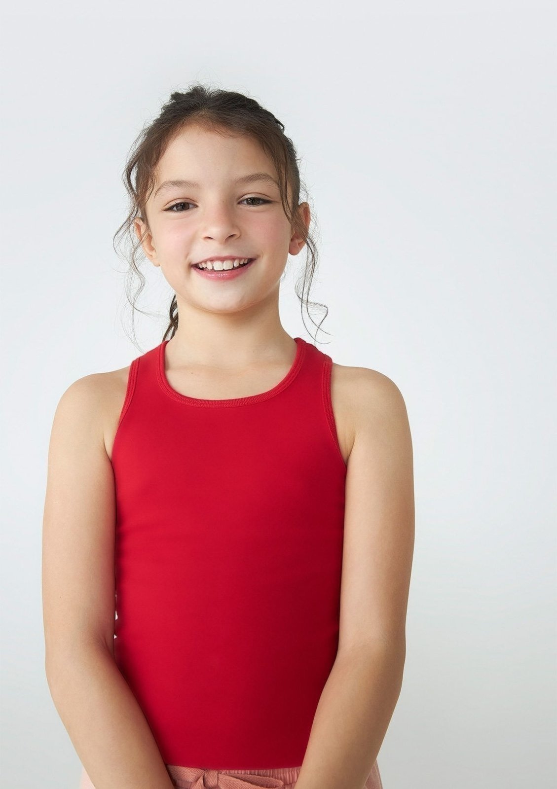 Vista 3 Infantil - Regata Básica Menina Em Ribana Tam 1 A Hering vermelho Hering vermelho